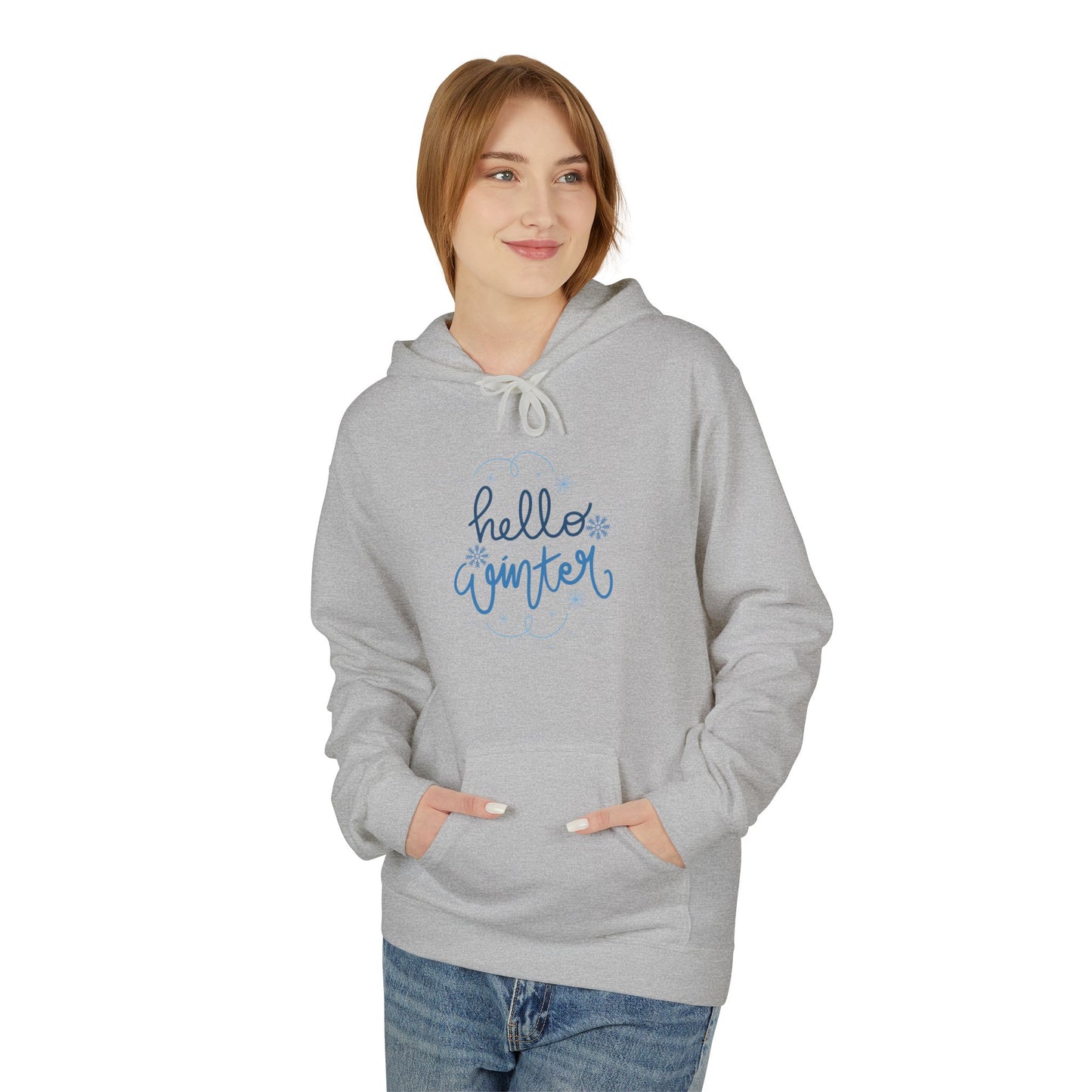 Hello Winter - Midweight Softstyle Fleece Hoodie