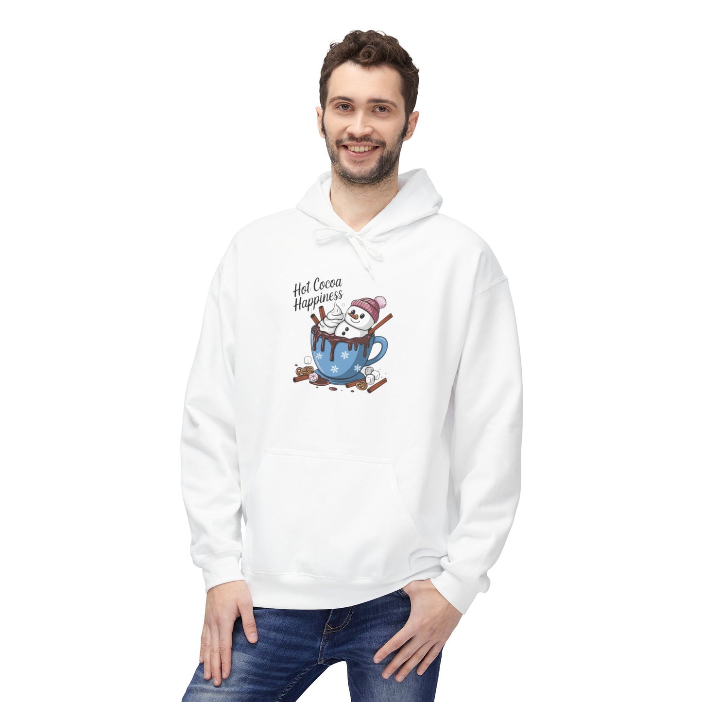 Hot Cocoa Happiness - Midweight Softstyle Fleece Hoodie