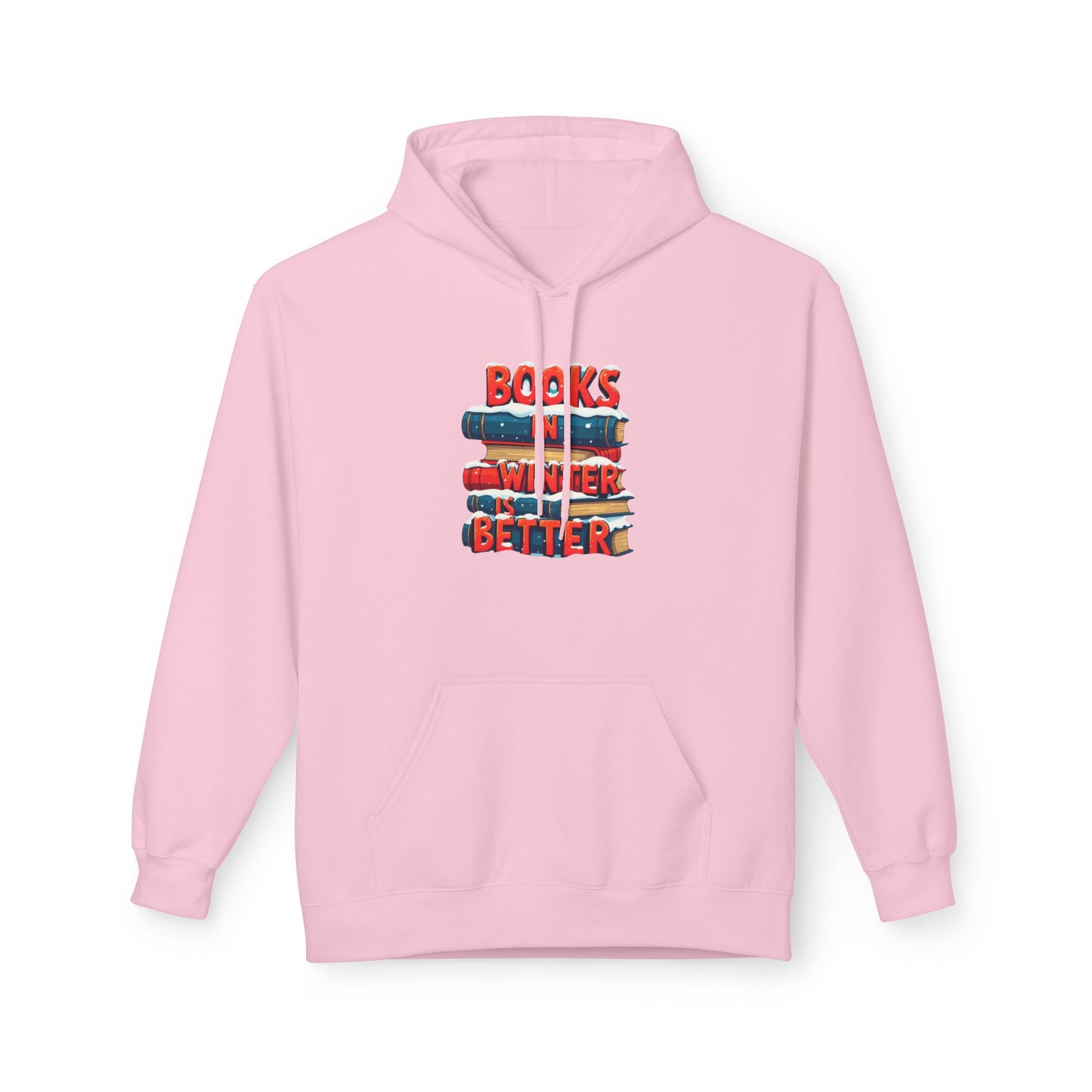Book in Winter - Midweight Softstyle Fleece Hoodie