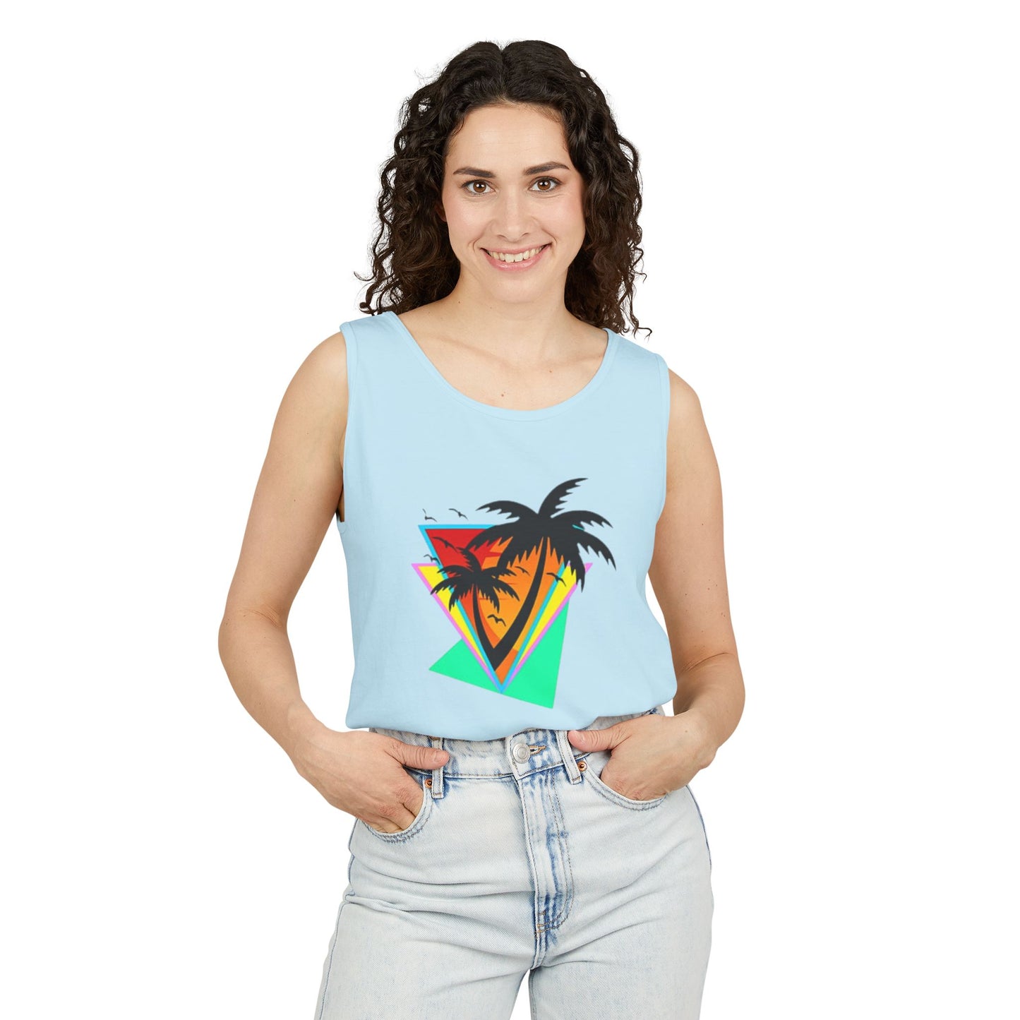Retro Palms - Garment-Dyed Tank Top
