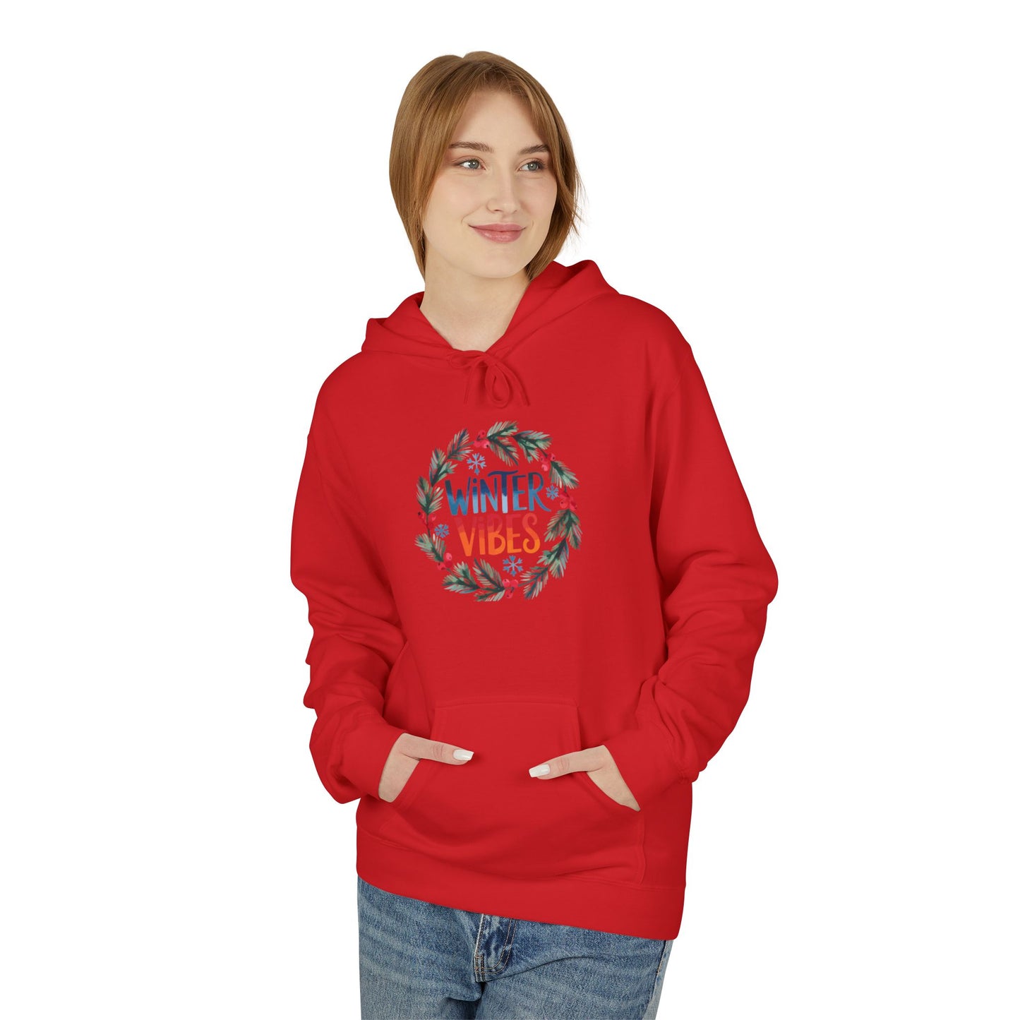 Winter Vibes - Midweight Softstyle Fleece Hoodie