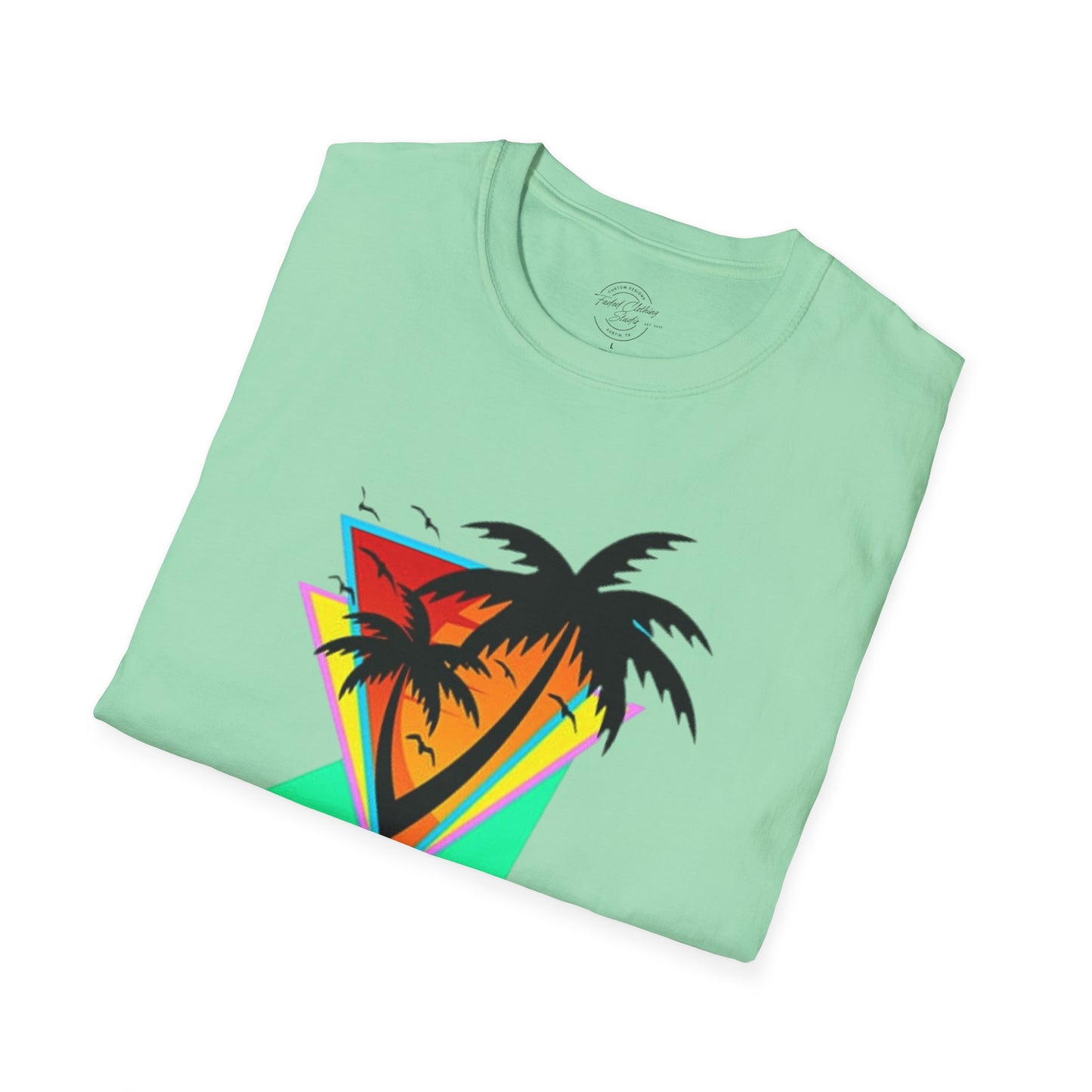 Retro Palms - Softstyle T-Shirt