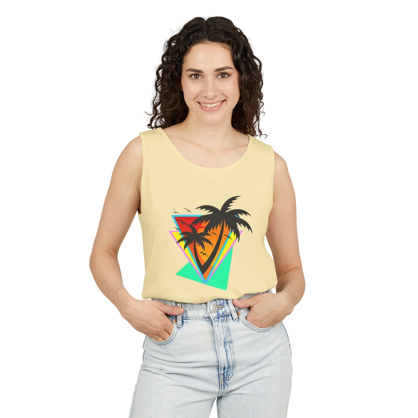 Retro Palms - Garment-Dyed Tank Top
