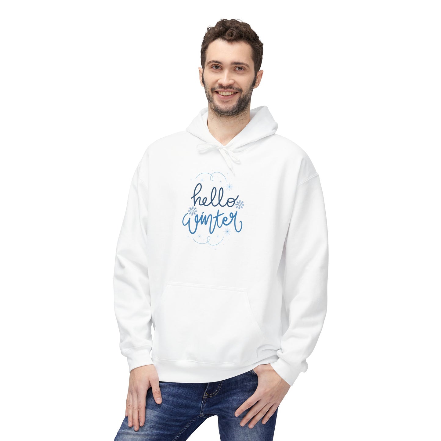Hello Winter - Midweight Softstyle Fleece Hoodie