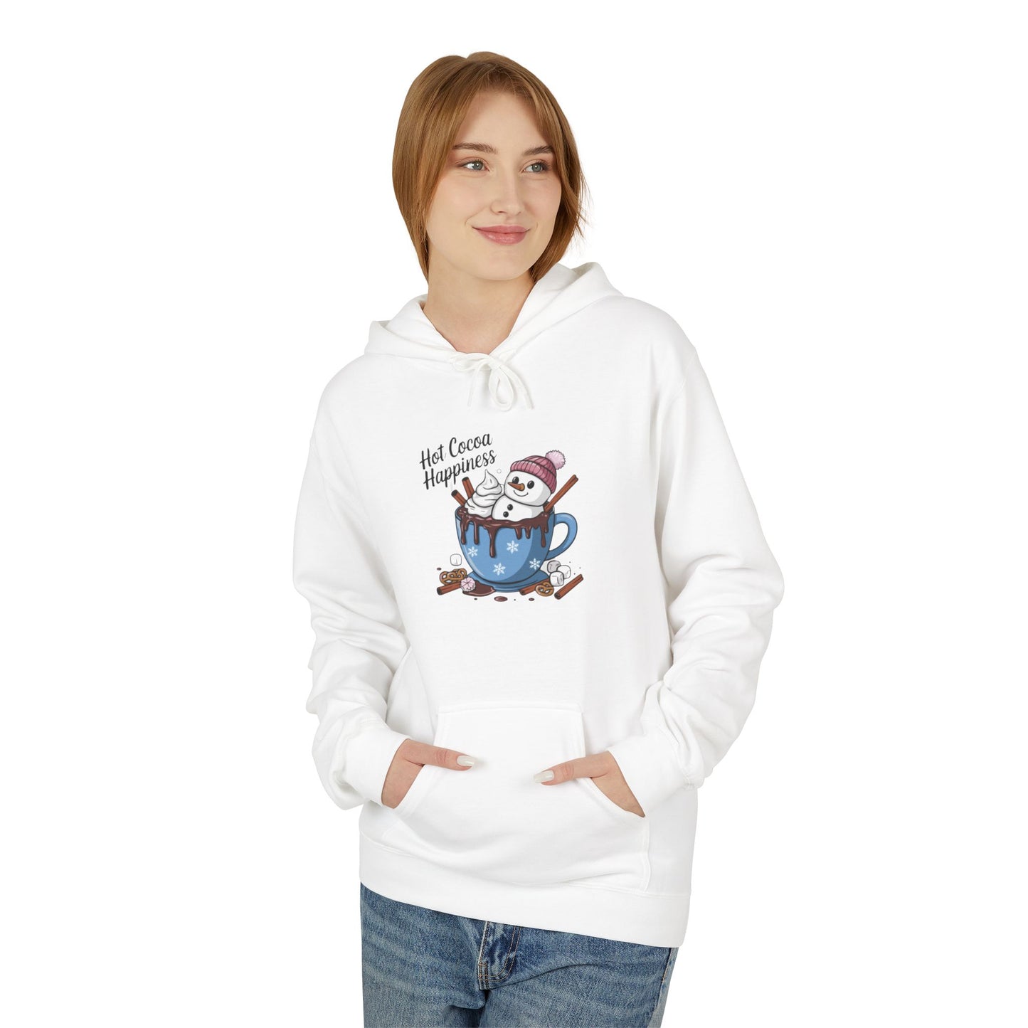 Hot Cocoa Happiness - Midweight Softstyle Fleece Hoodie