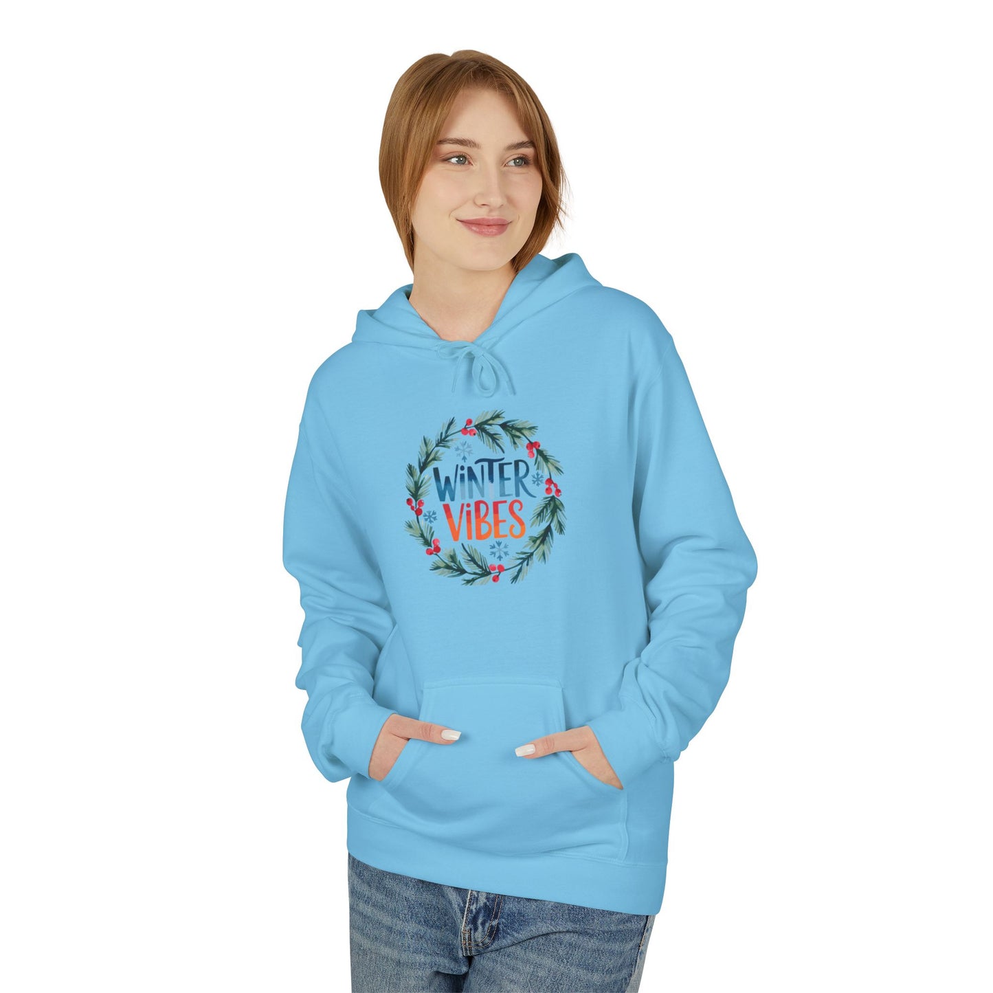 Winter Vibes - Midweight Softstyle Fleece Hoodie