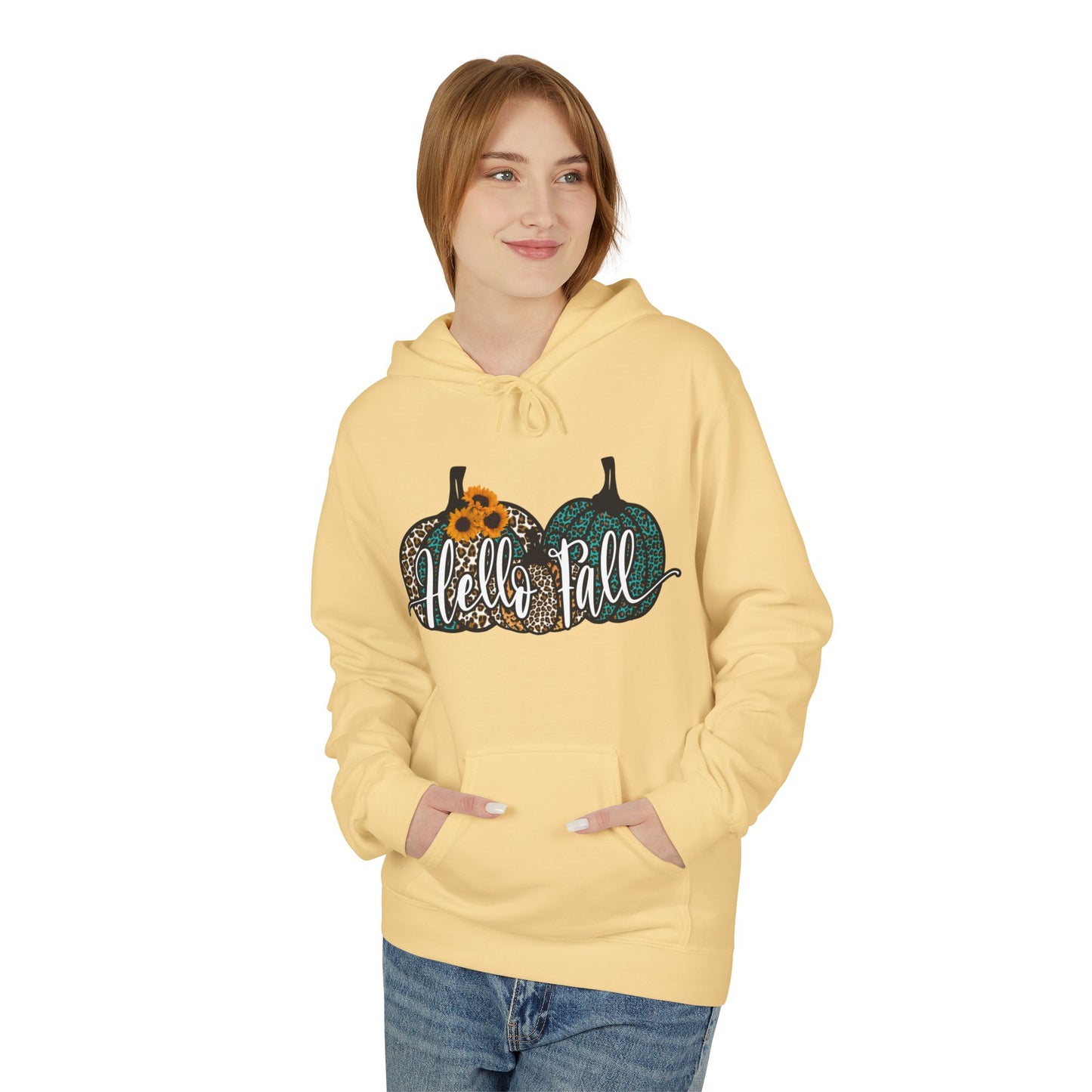 Hello Fall - Midweight Softstyle Fleece Hoodie