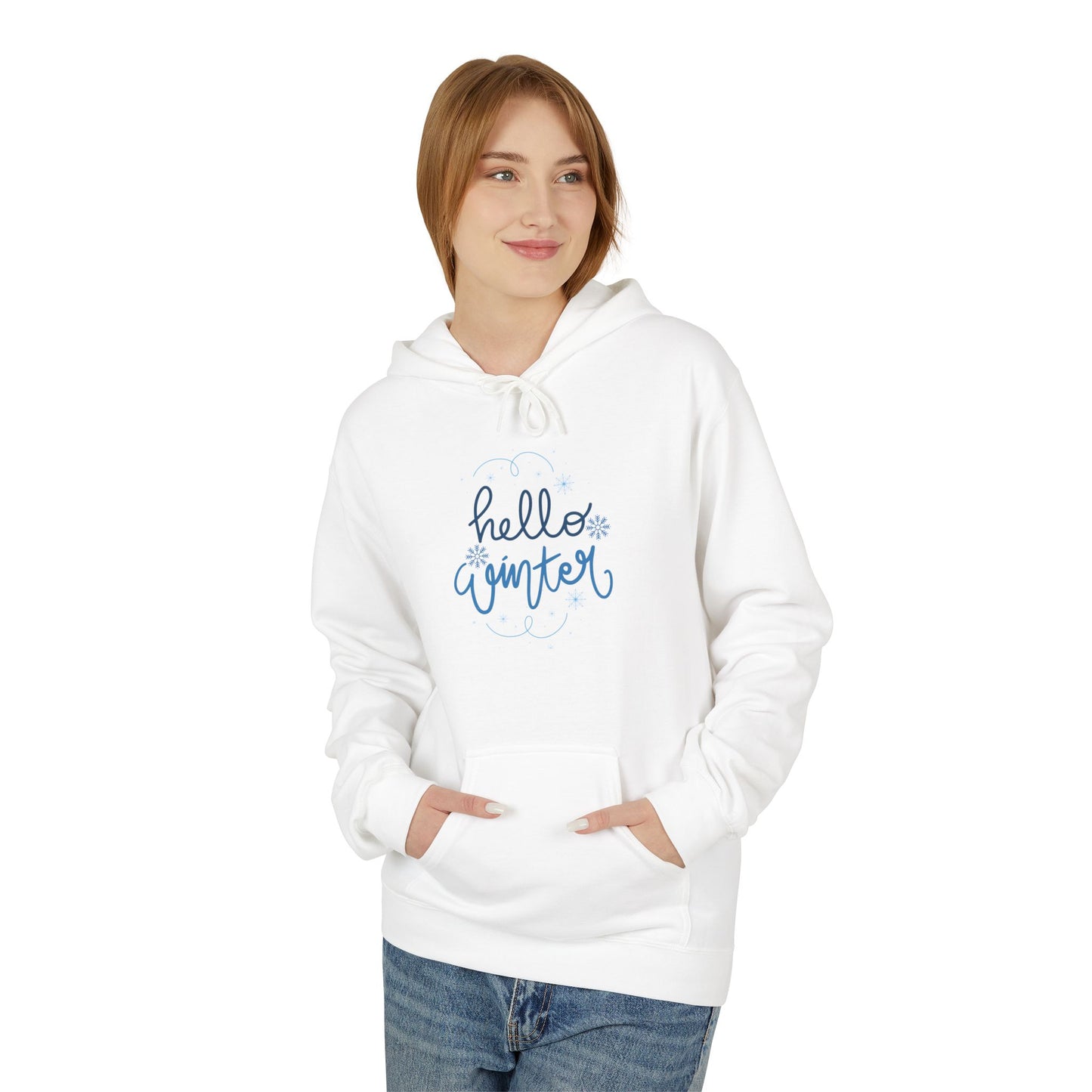 Hello Winter - Midweight Softstyle Fleece Hoodie