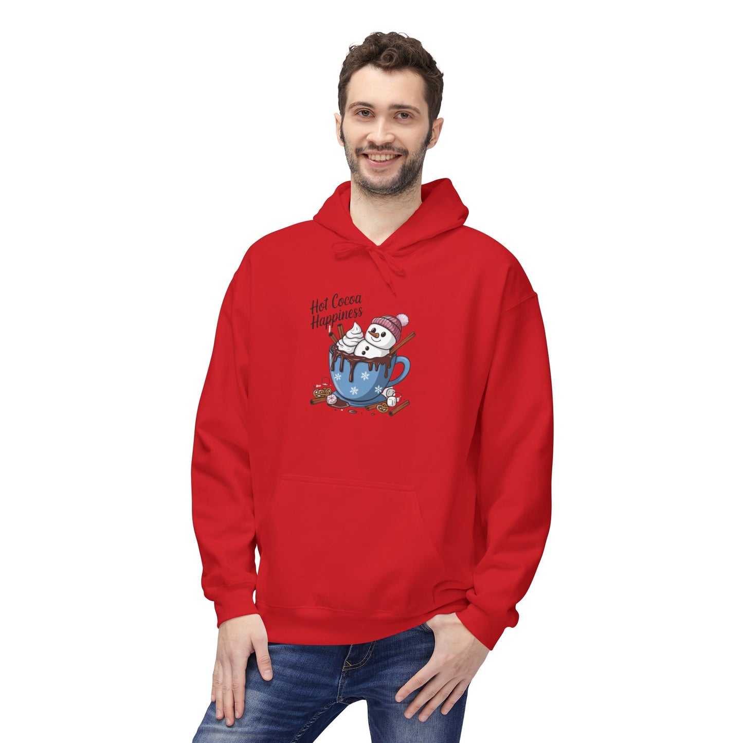Hot Cocoa Happiness - Midweight Softstyle Fleece Hoodie