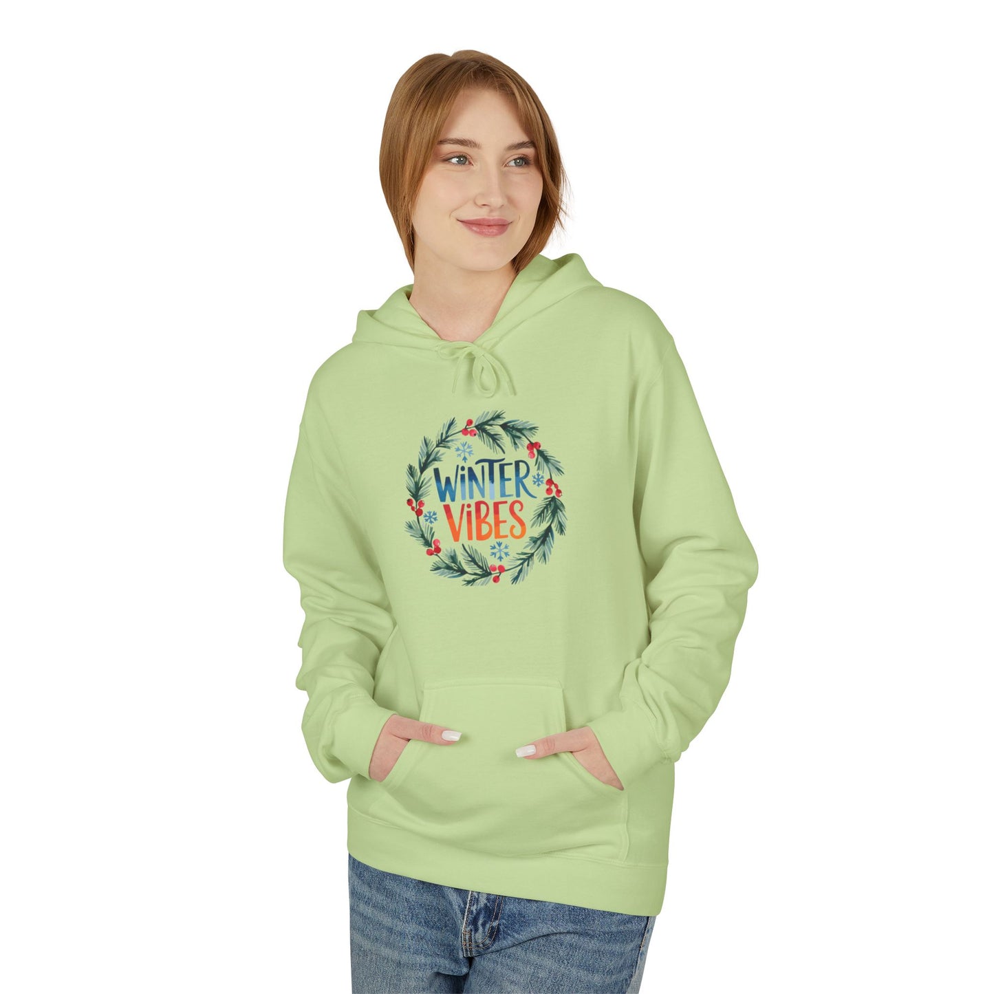 Winter Vibes - Midweight Softstyle Fleece Hoodie