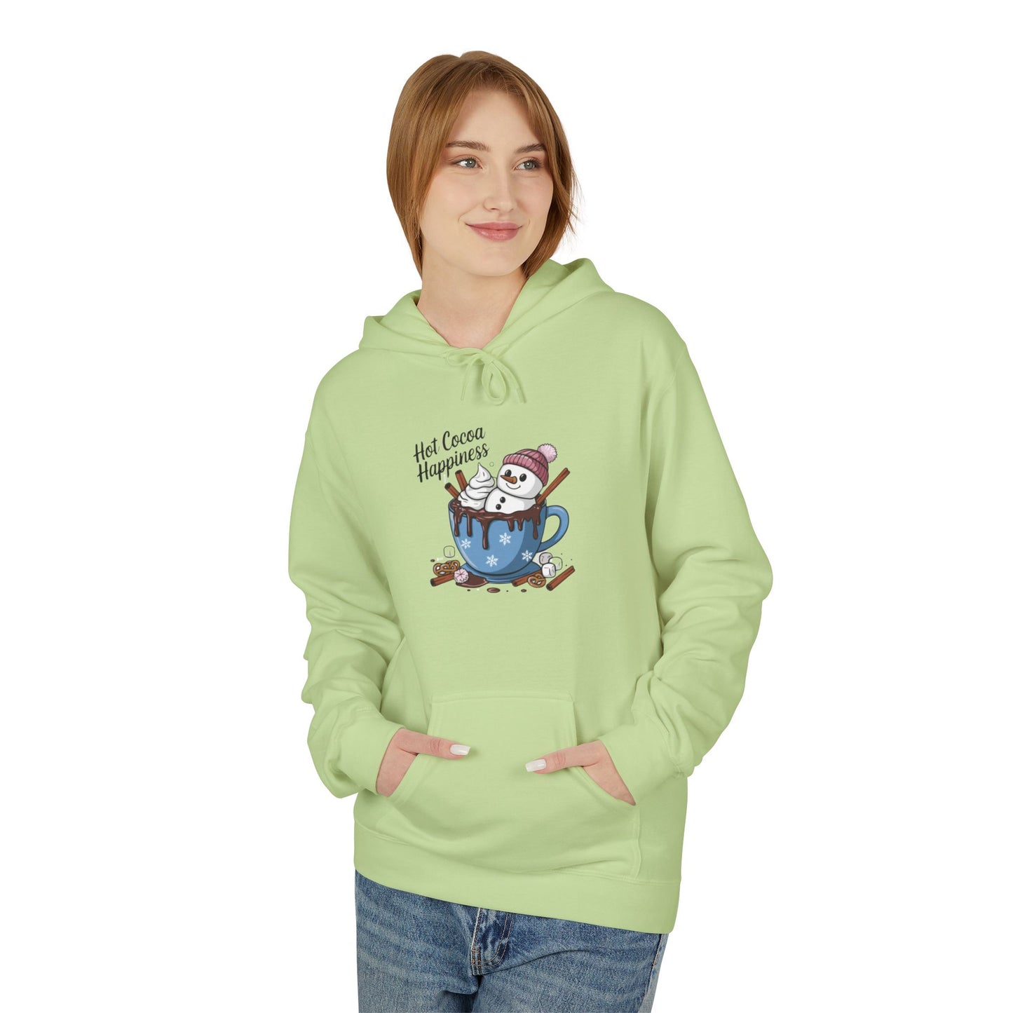 Hot Cocoa Happiness - Midweight Softstyle Fleece Hoodie