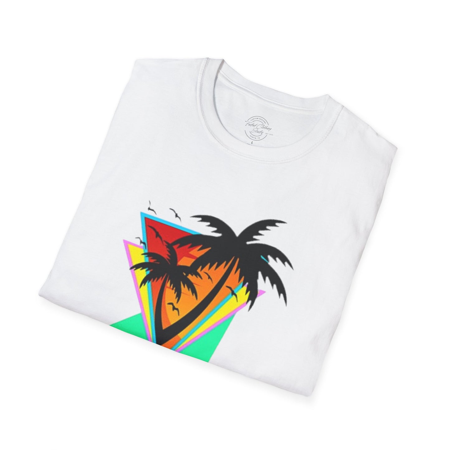 Retro Palms - Softstyle T-Shirt