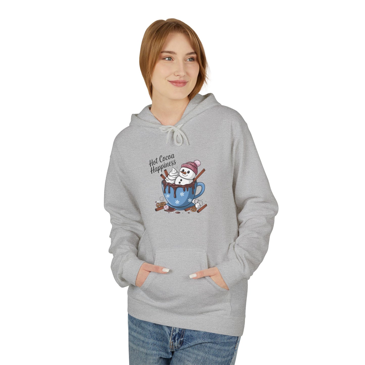 Hot Cocoa Happiness - Midweight Softstyle Fleece Hoodie