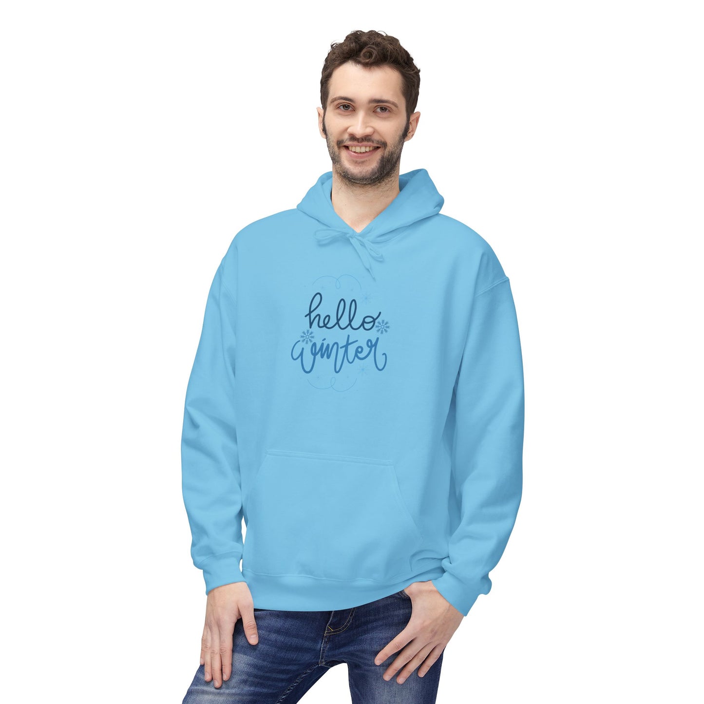 Hello Winter - Midweight Softstyle Fleece Hoodie