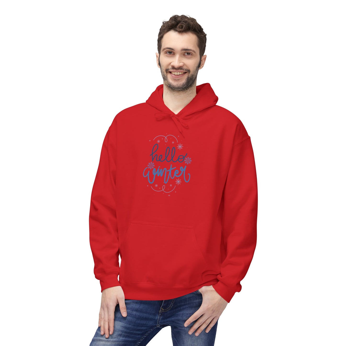 Hello Winter - Midweight Softstyle Fleece Hoodie