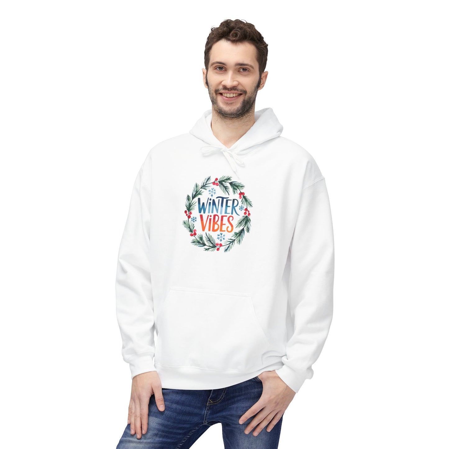 Winter Vibes - Midweight Softstyle Fleece Hoodie