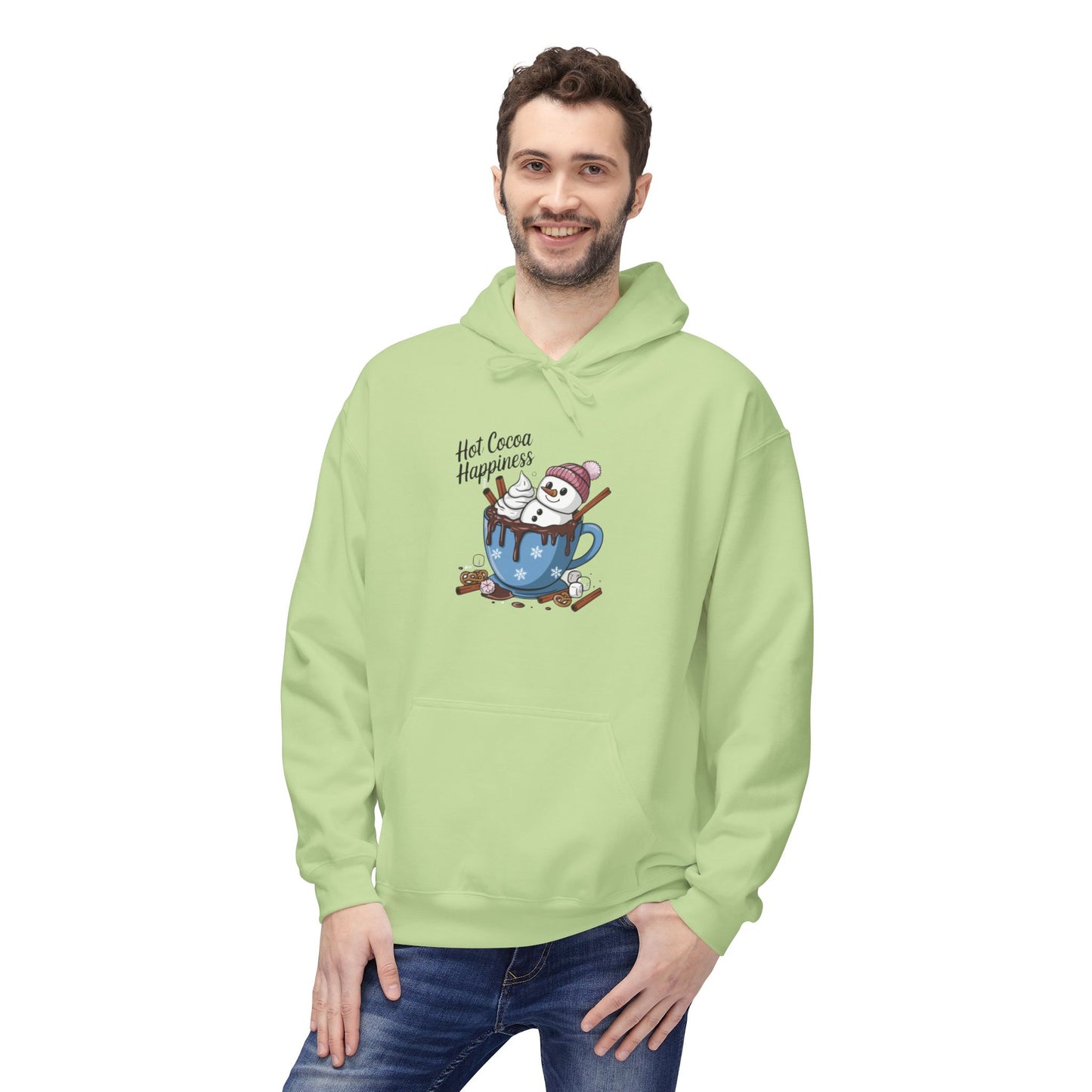 Hot Cocoa Happiness - Midweight Softstyle Fleece Hoodie