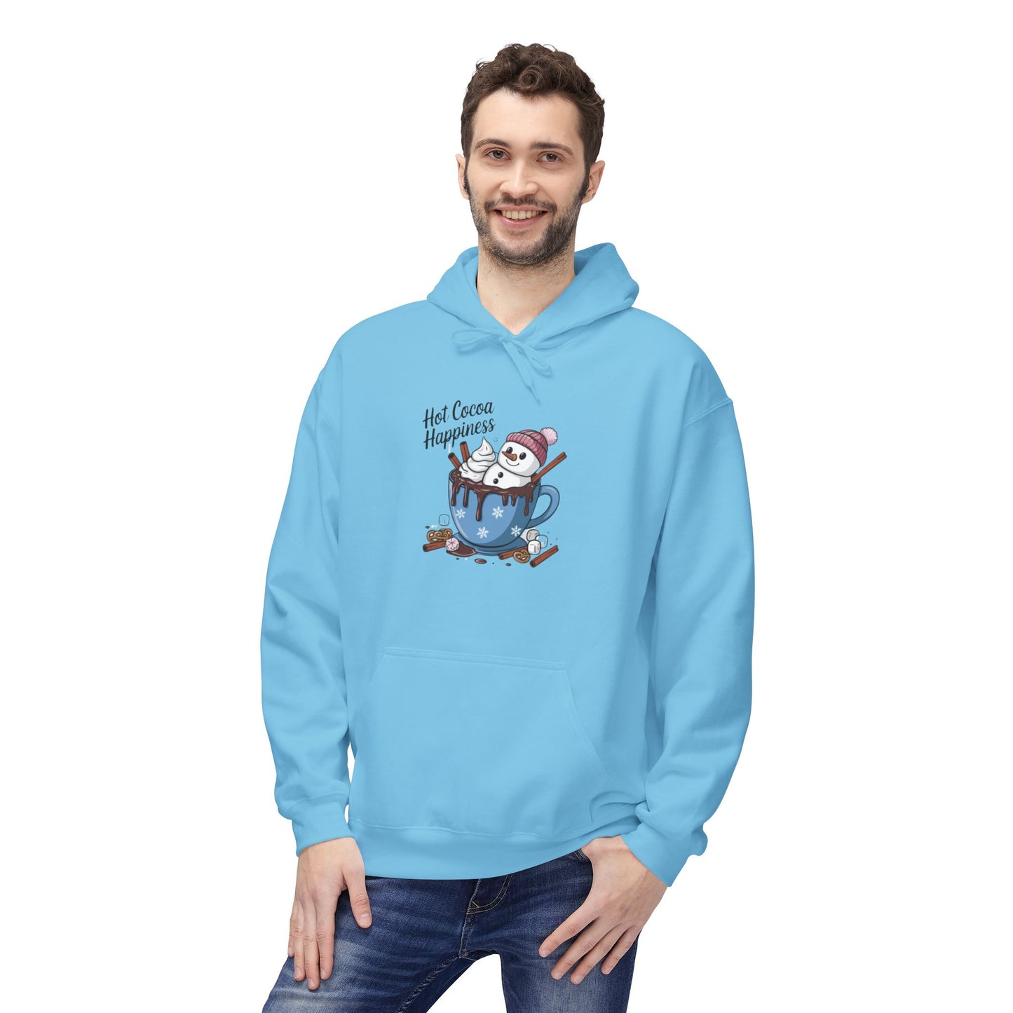 Hot Cocoa Happiness - Midweight Softstyle Fleece Hoodie