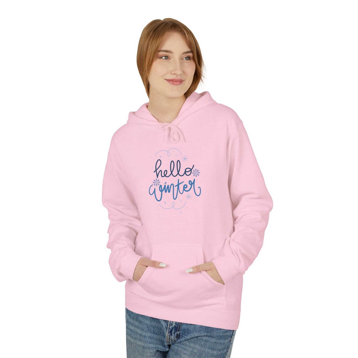 Hello Winter - Midweight Softstyle Fleece Hoodie
