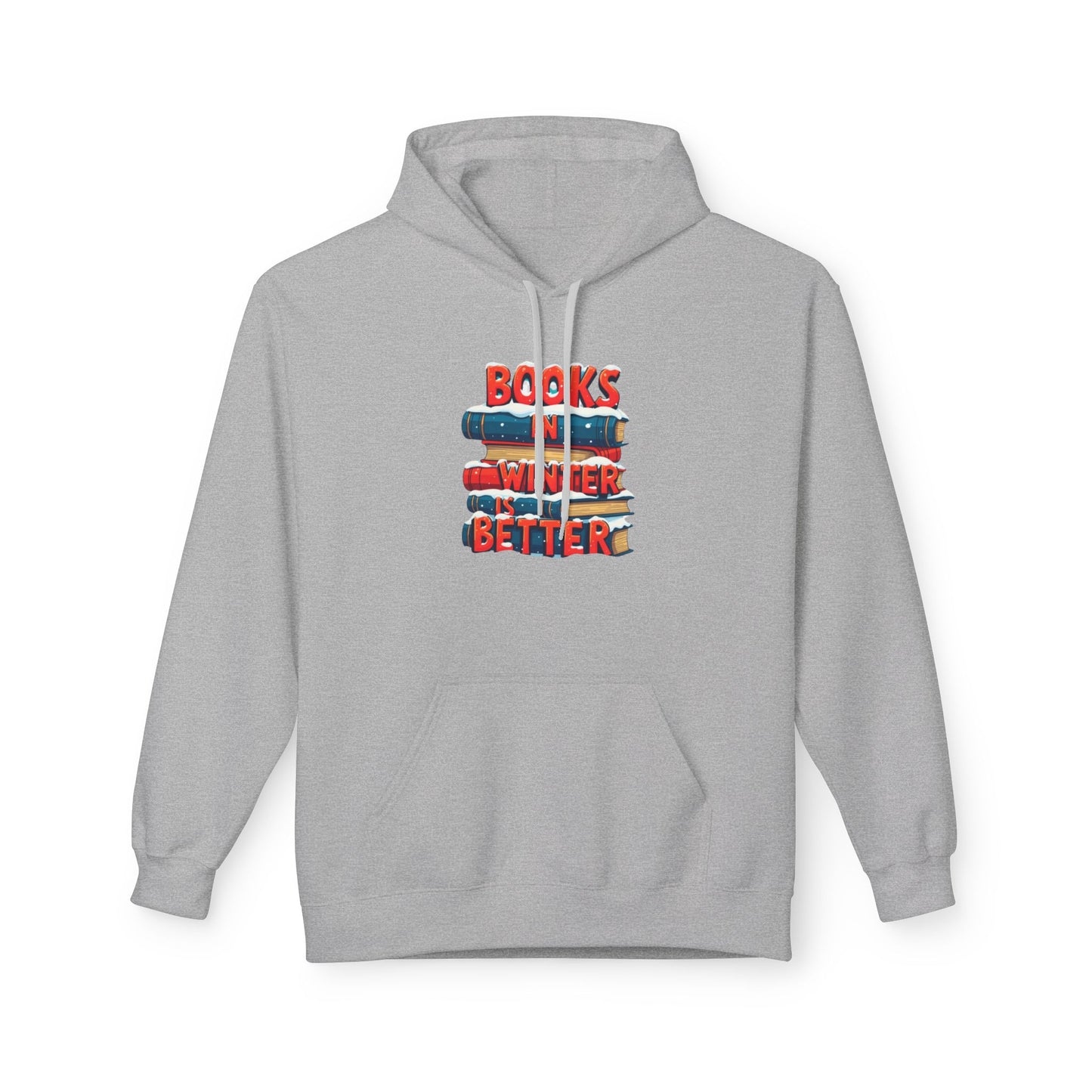 Book in Winter - Midweight Softstyle Fleece Hoodie