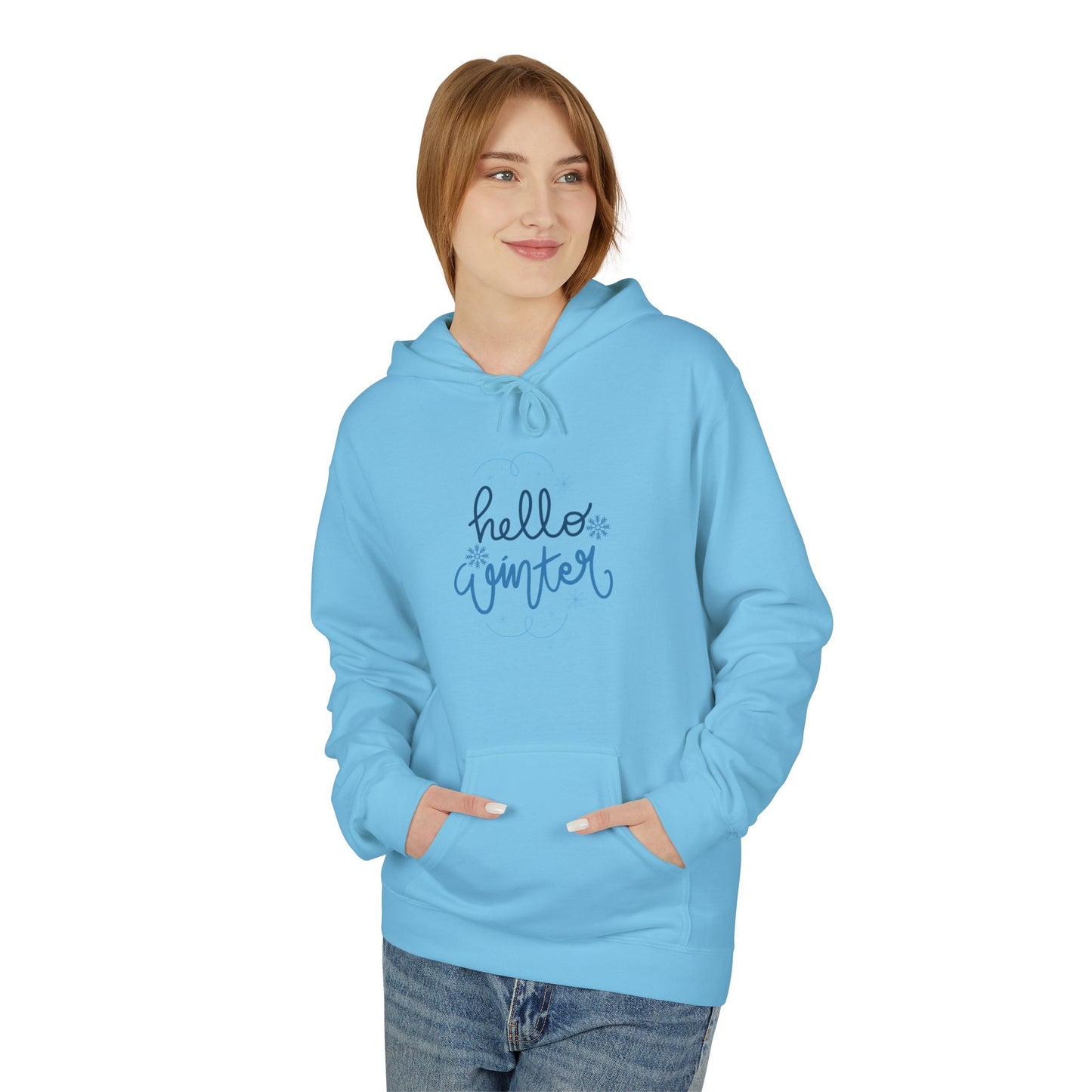 Hello Winter - Midweight Softstyle Fleece Hoodie