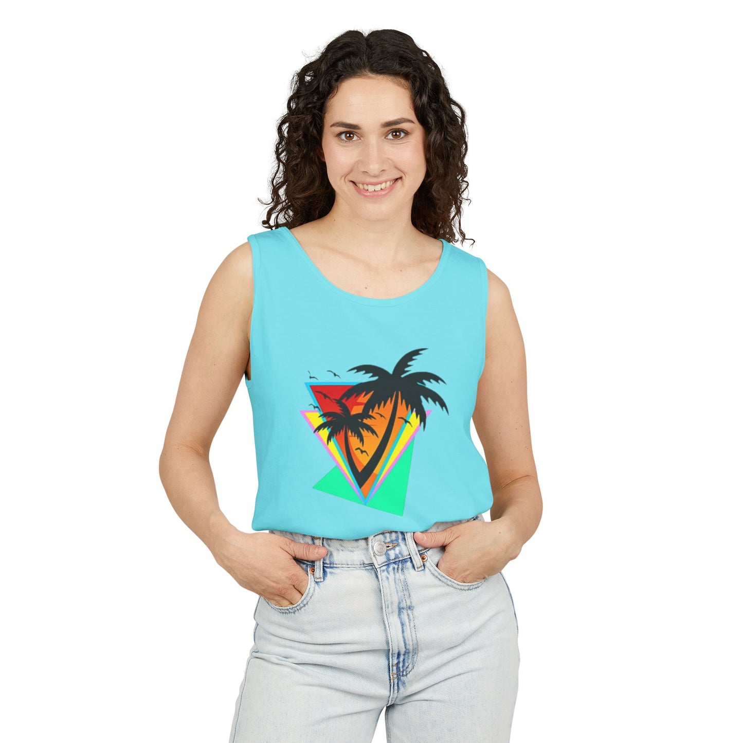 Retro Palms - Garment-Dyed Tank Top
