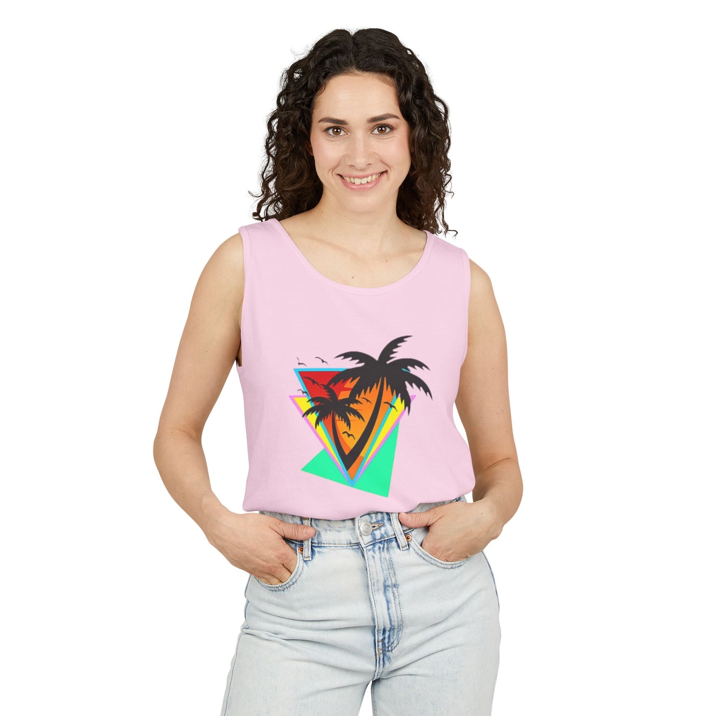 Retro Palms - Garment-Dyed Tank Top