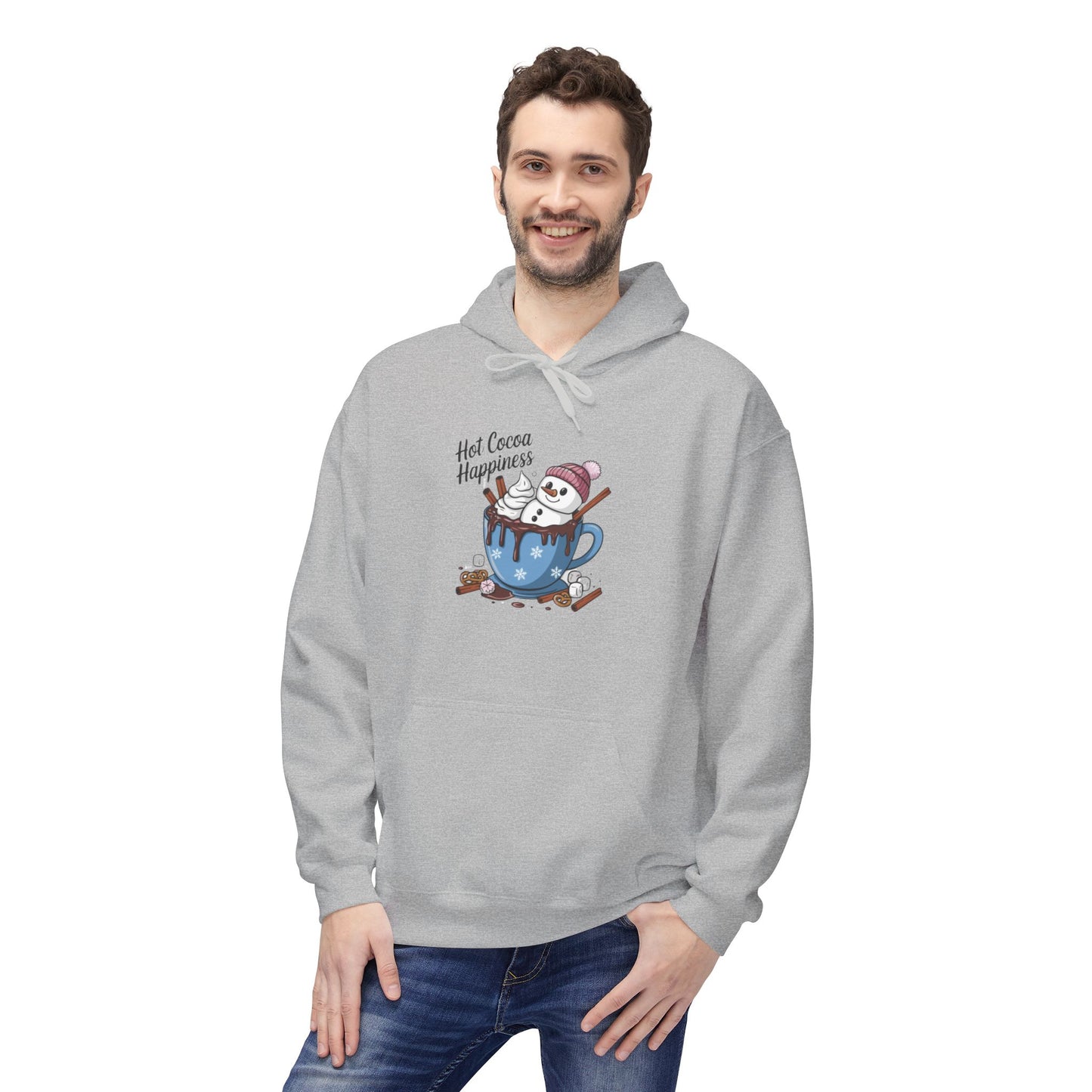 Hot Cocoa Happiness - Midweight Softstyle Fleece Hoodie
