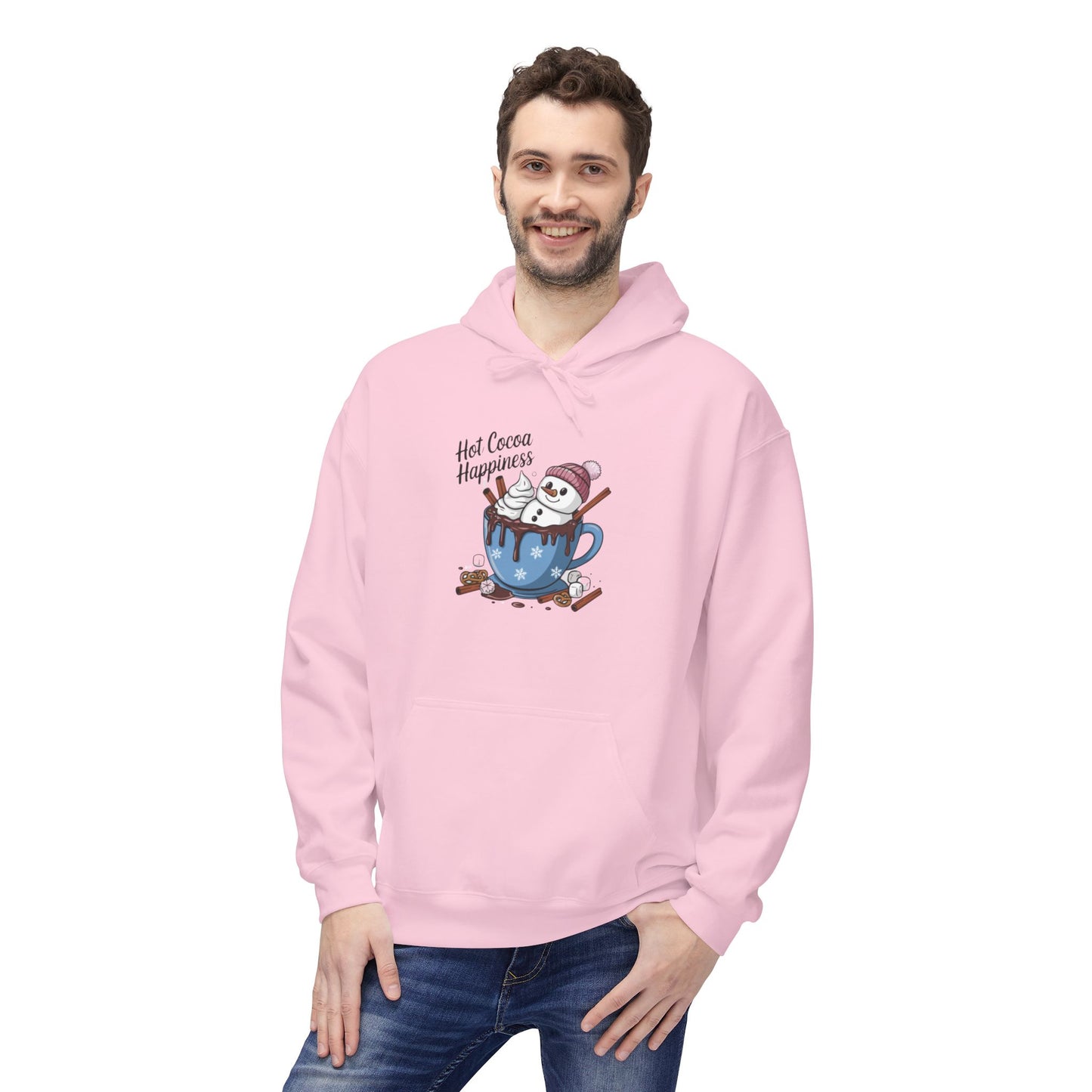 Hot Cocoa Happiness - Midweight Softstyle Fleece Hoodie
