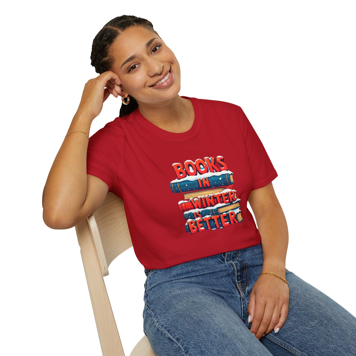 Books in Winter - Softstyle T-Shirt