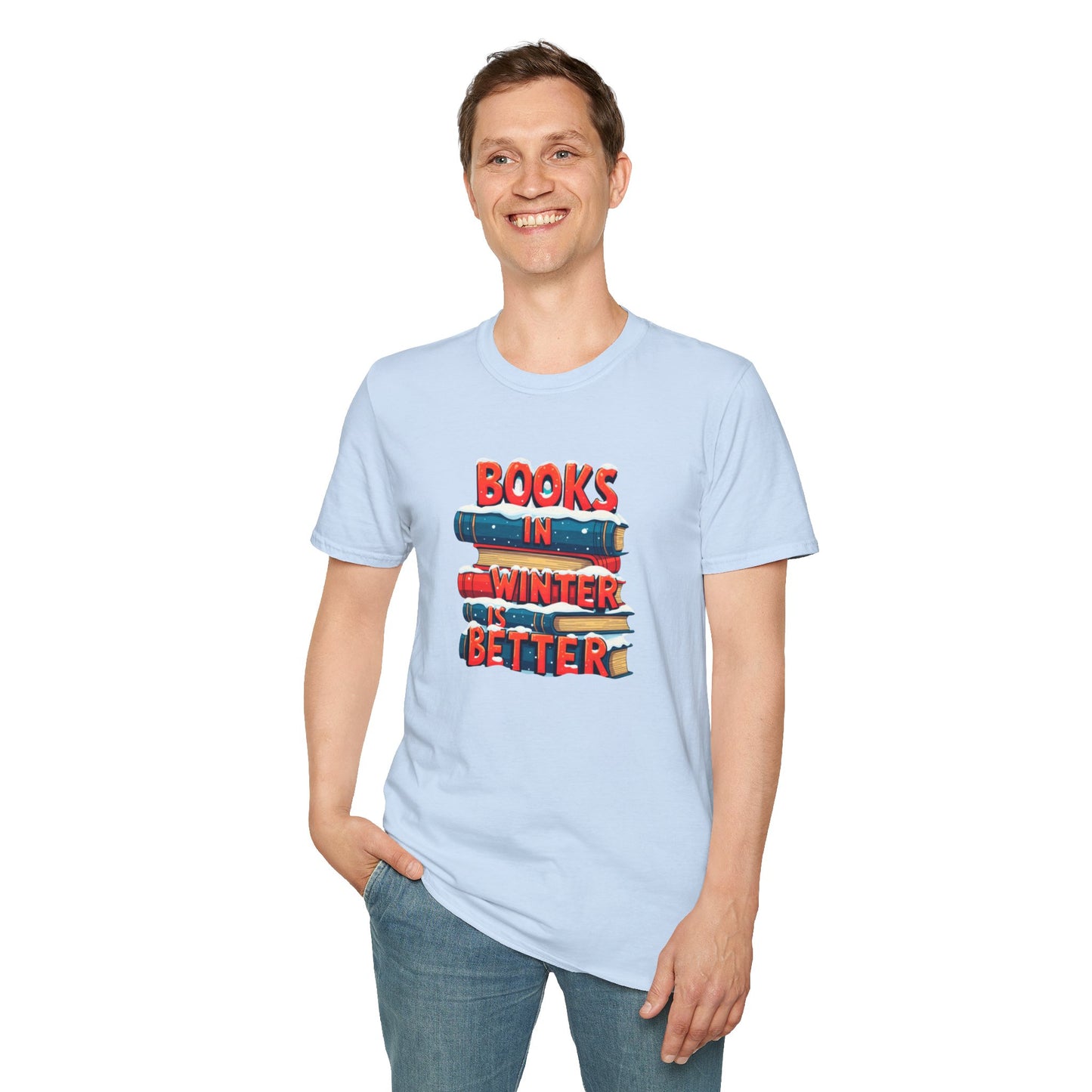 Books in Winter - Softstyle T-Shirt