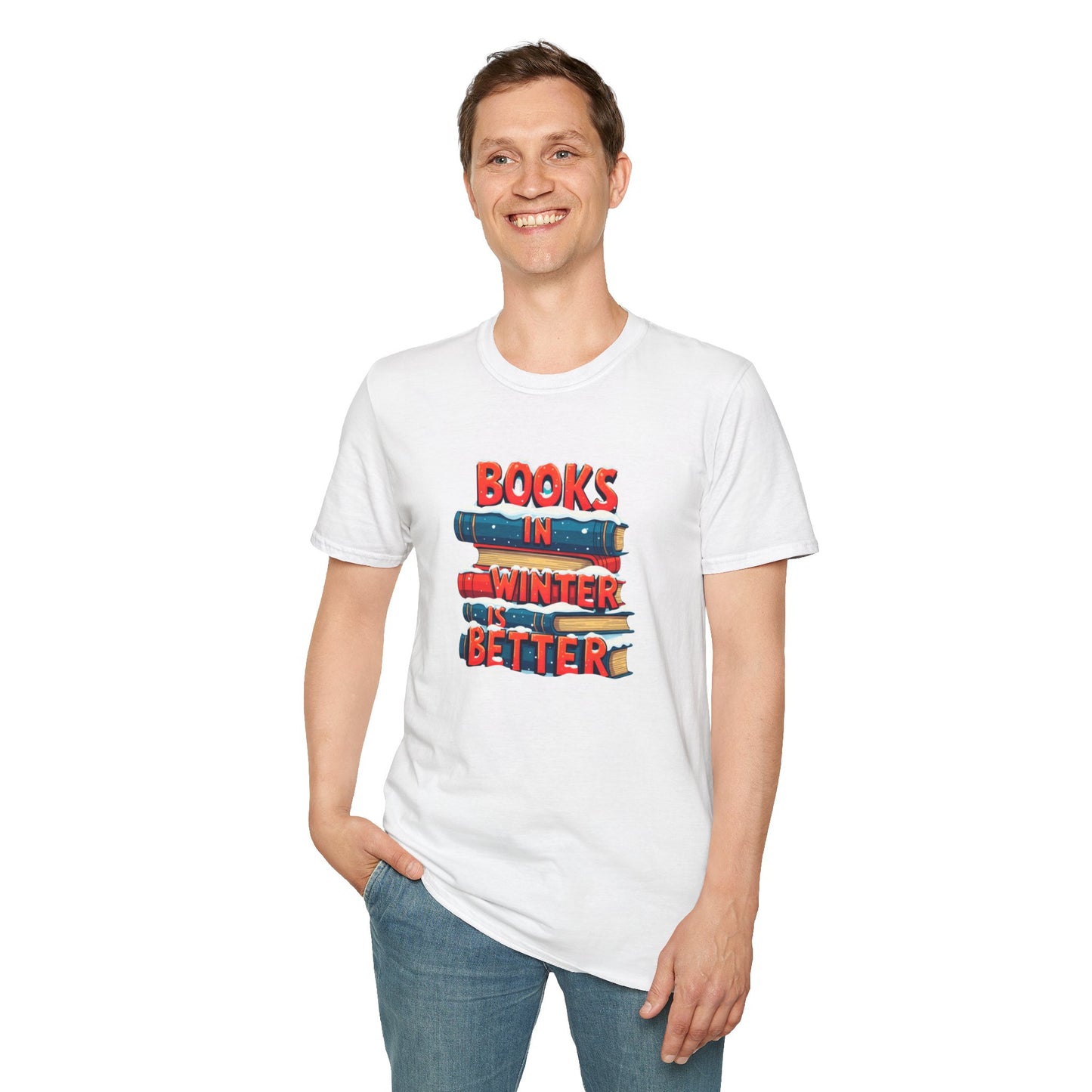 Books in Winter - Softstyle T-Shirt