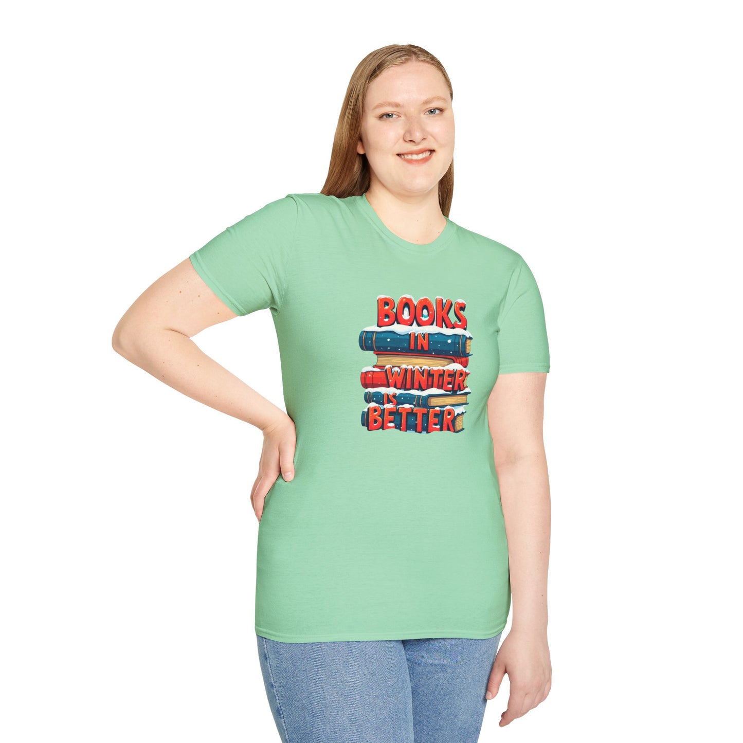 Books in Winter - Softstyle T-Shirt