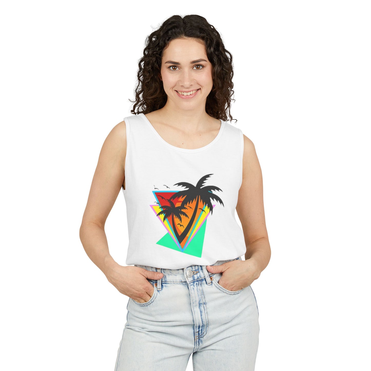 Retro Palms - Garment-Dyed Tank Top