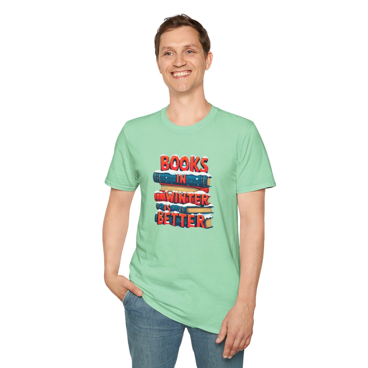 Books in Winter - Softstyle T-Shirt
