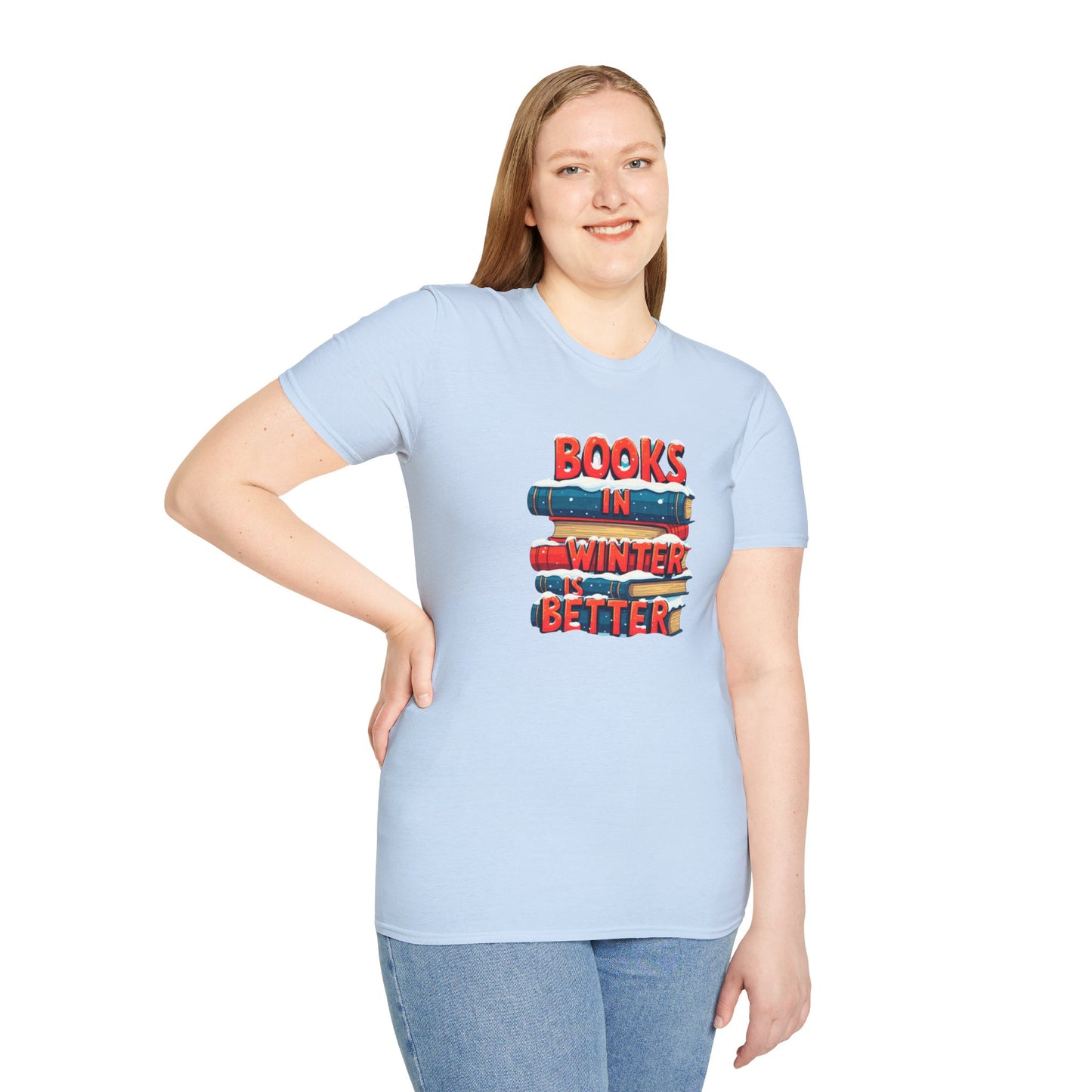 Books in Winter - Softstyle T-Shirt