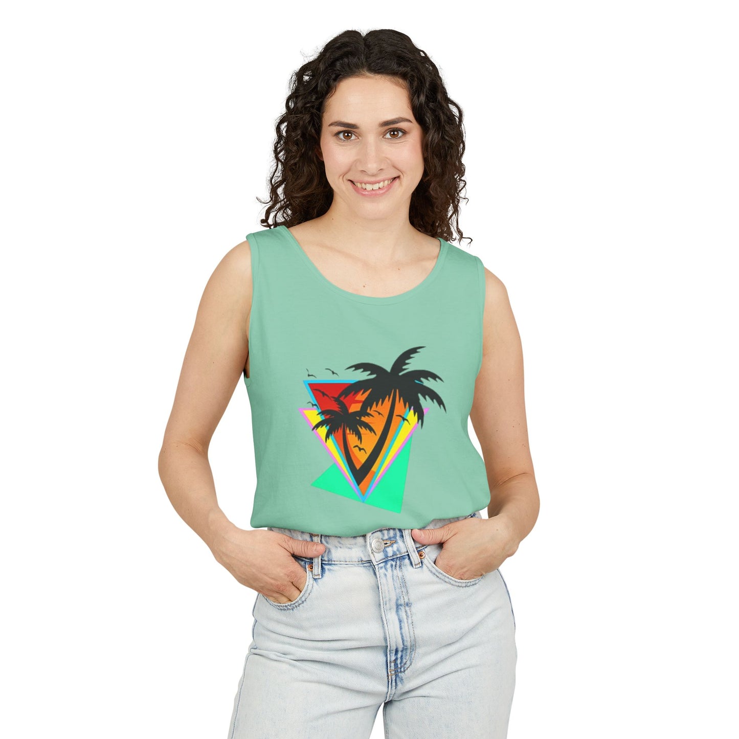 Retro Palms - Garment-Dyed Tank Top