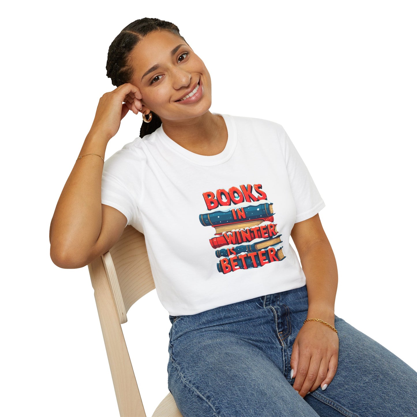 Books in Winter - Softstyle T-Shirt
