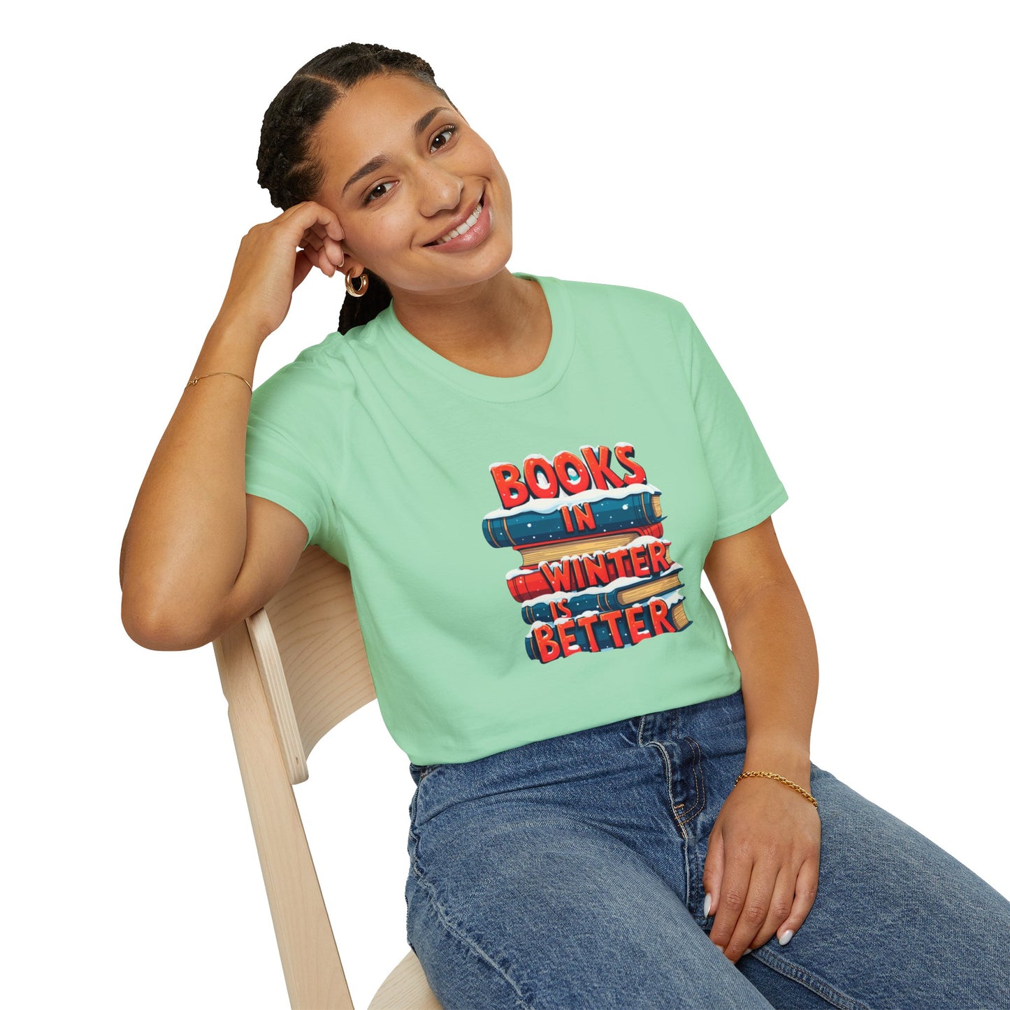 Books in Winter - Softstyle T-Shirt