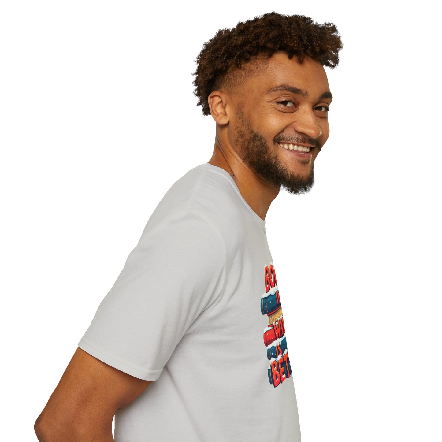 Books in Winter - Softstyle T-Shirt