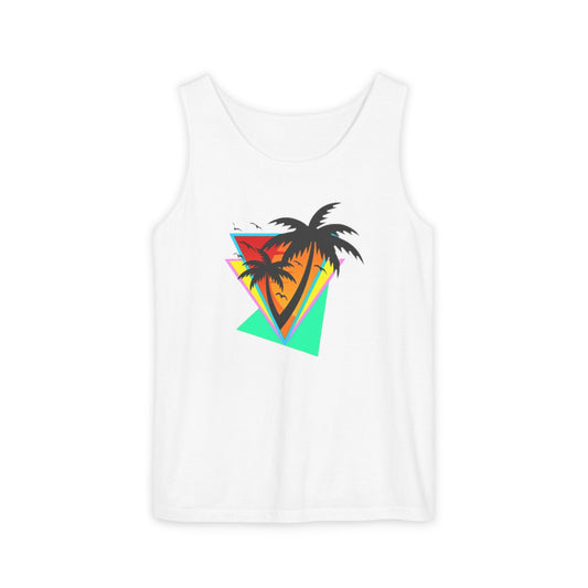 Retro Palms - Garment-Dyed Tank Top