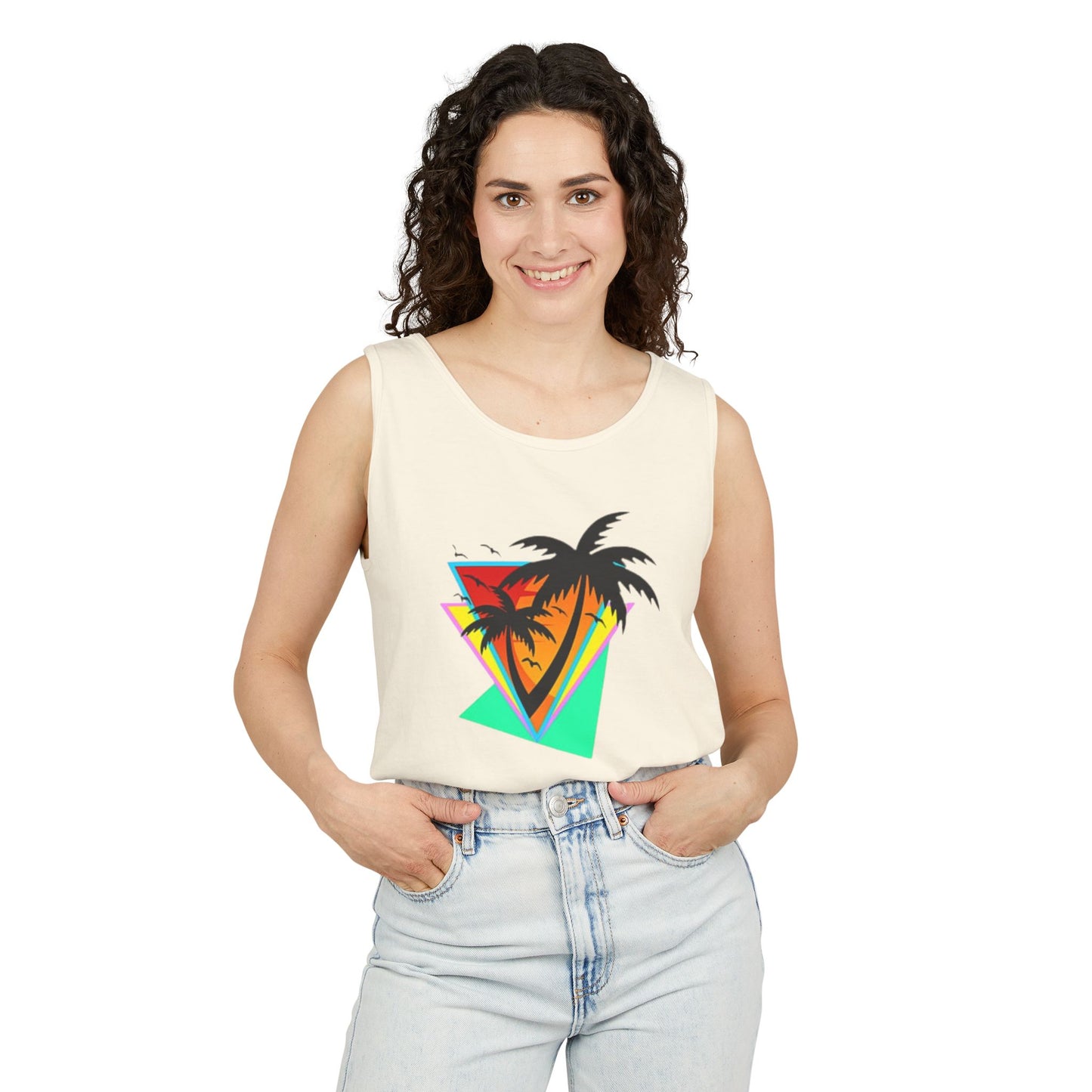 Retro Palms - Garment-Dyed Tank Top