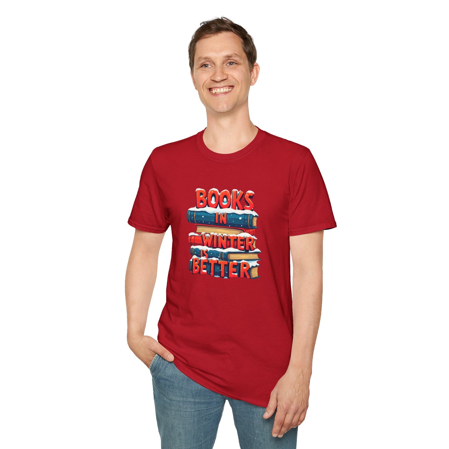 Books in Winter - Softstyle T-Shirt