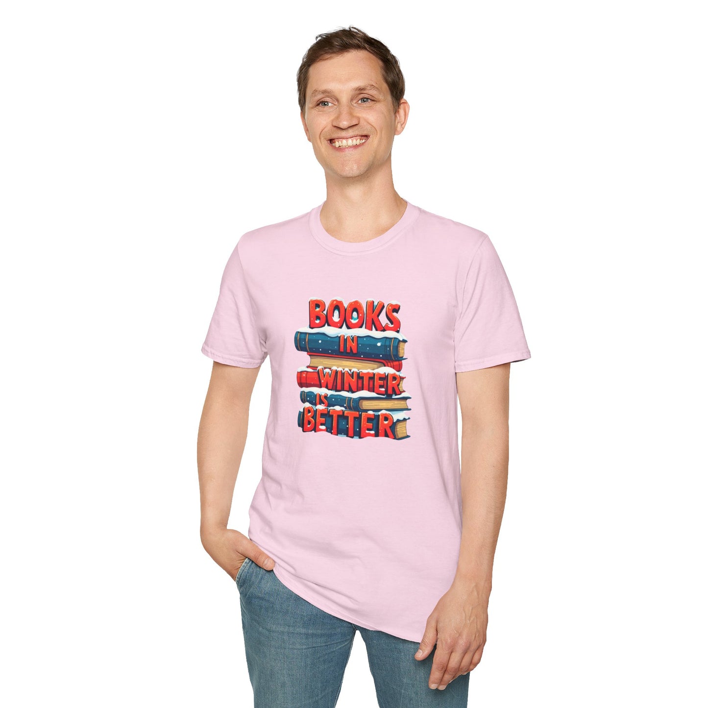 Books in Winter - Softstyle T-Shirt