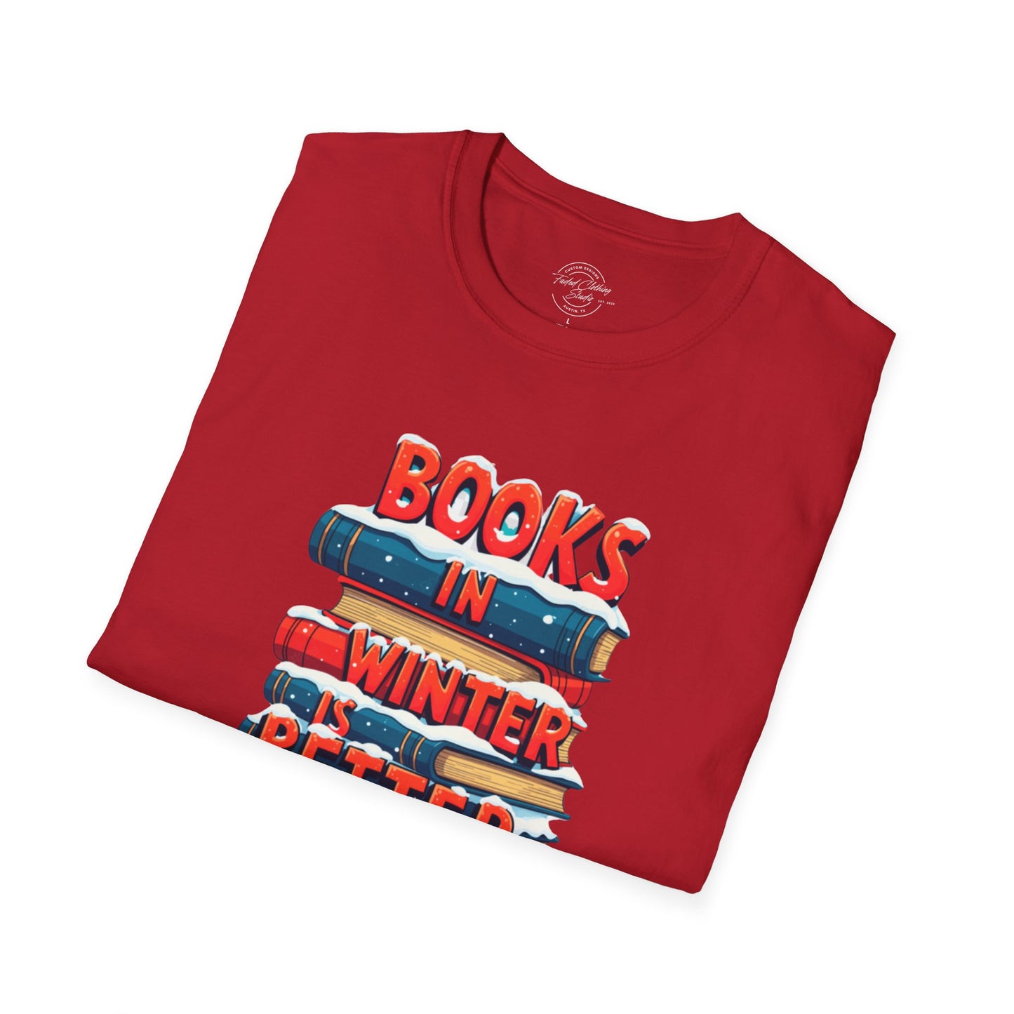 Books in Winter - Softstyle T-Shirt