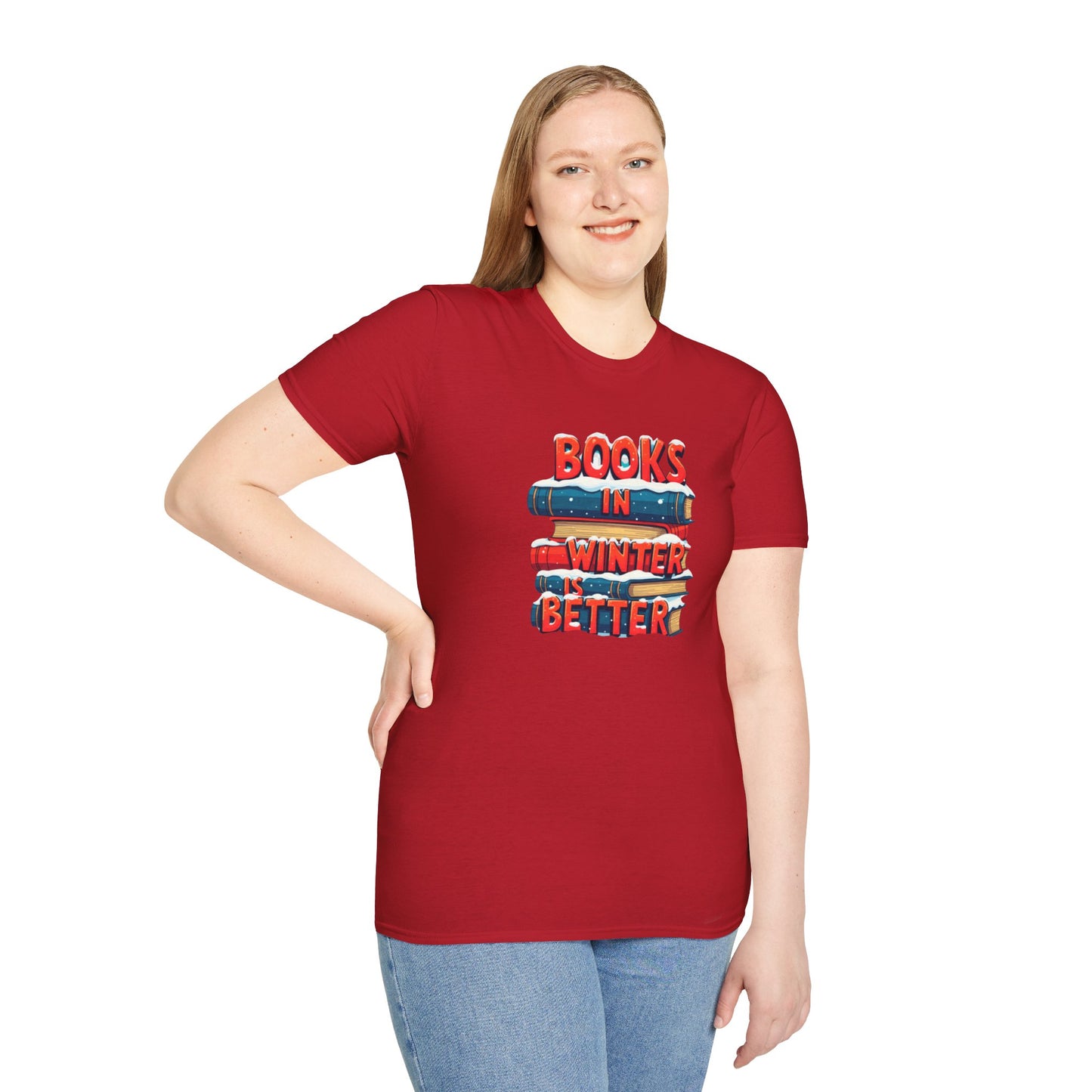 Books in Winter - Softstyle T-Shirt