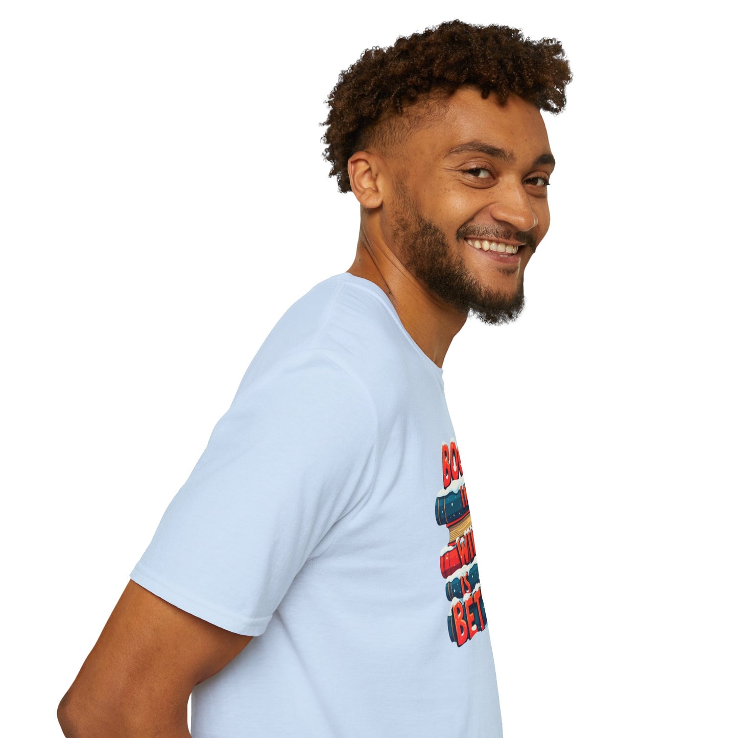 Books in Winter - Softstyle T-Shirt