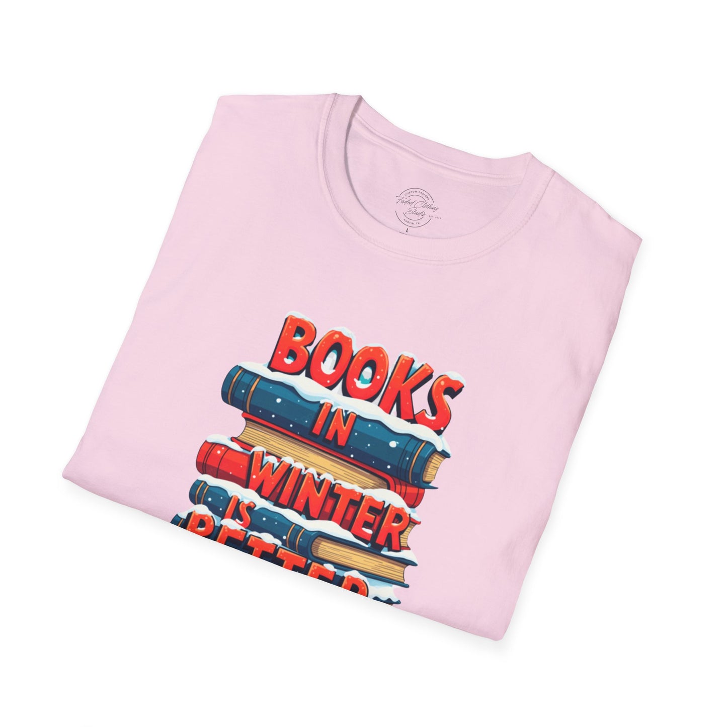 Books in Winter - Softstyle T-Shirt
