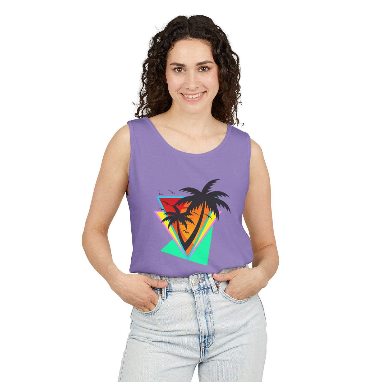 Retro Palms - Garment-Dyed Tank Top