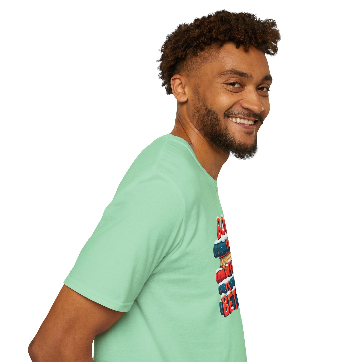 Books in Winter - Softstyle T-Shirt